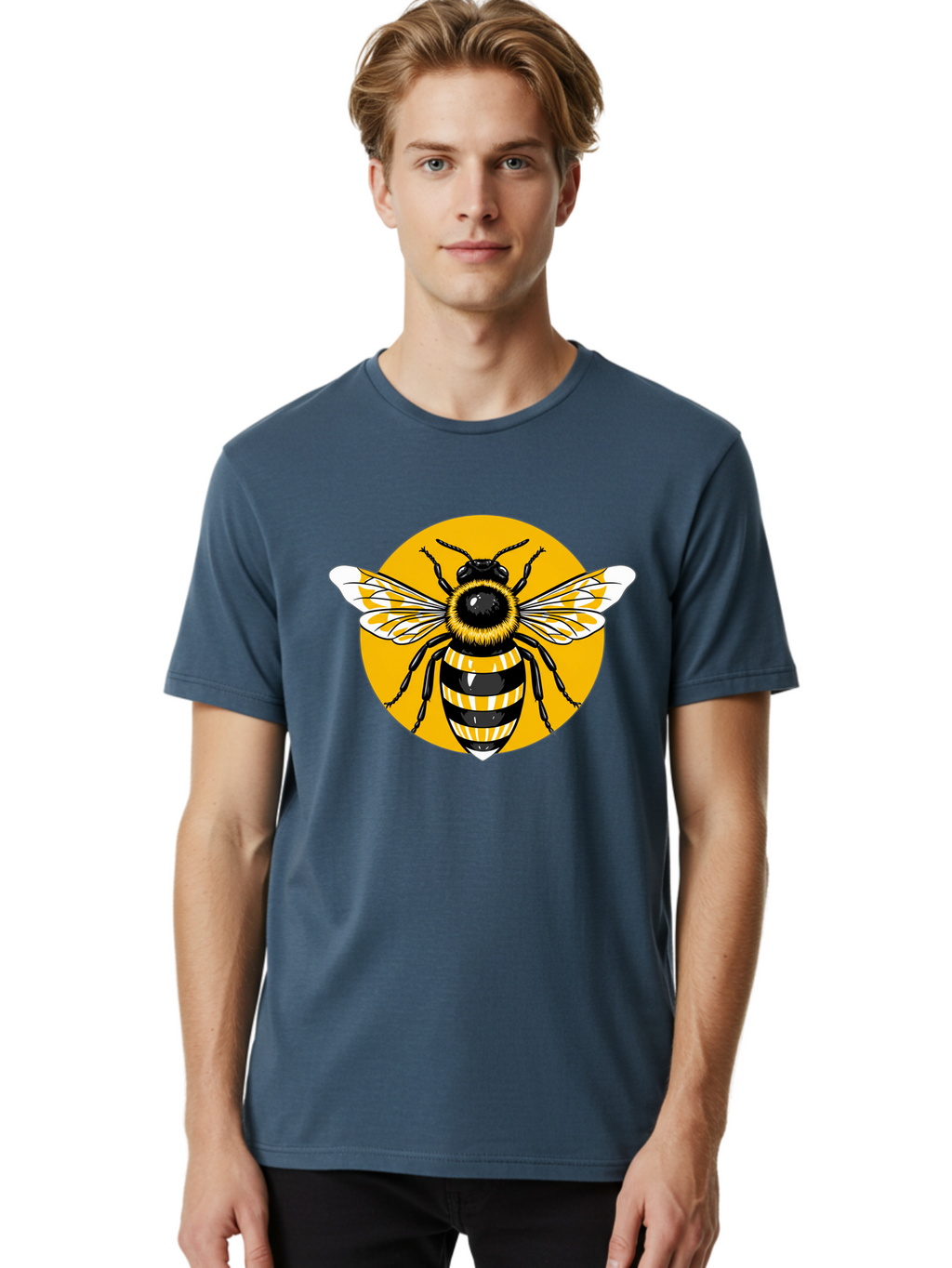 Bumble-Bee Men'S Graphic Tee, 100% Cotton, Comfortable Casual Summer Wear, Machine Washable, Vintage Camera, Old Camera, Antique Camera, Black Camera, Classic Photography, Photography Equipment, Nostalgic Device, Film Camera, Camera Art Bal895