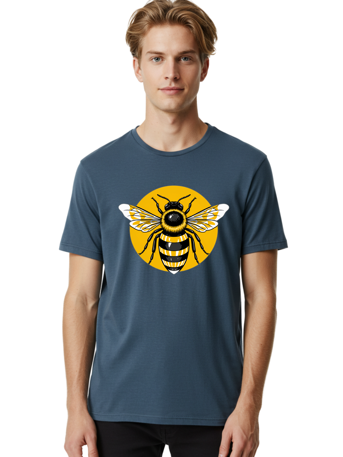 Bumble-Bee Men'S Graphic Tee, 100% Cotton, Comfortable Casual Summer Wear, Machine Washable, Vintage Camera, Old Camera, Antique Camera, Black Camera, Classic Photography, Photography Equipment, Nostalgic Device, Film Camera, Camera Art Bal895