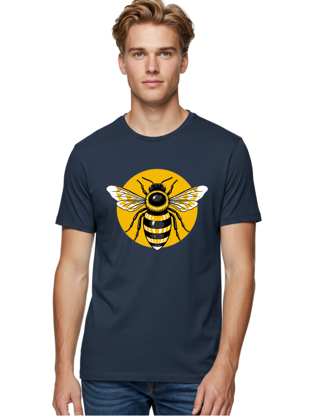 Bumble-Bee Men'S Graphic Tee, 100% Cotton, Comfortable Casual Summer Wear, Machine Washable, Vintage Camera, Old Camera, Antique Camera, Black Camera, Classic Photography, Photography Equipment, Nostalgic Device, Film Camera, Camera Art Bal895
