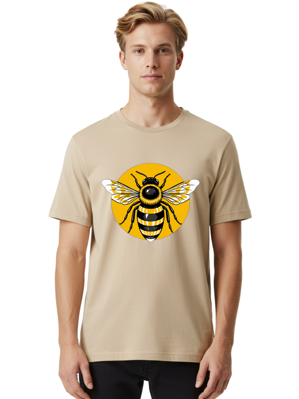 Bumble-Bee Men'S Graphic Tee, 100% Cotton, Comfortable Casual Summer Wear, Machine Washable, Vintage Camera, Old Camera, Antique Camera, Black Camera, Classic Photography, Photography Equipment, Nostalgic Device, Film Camera, Camera Art Bal895