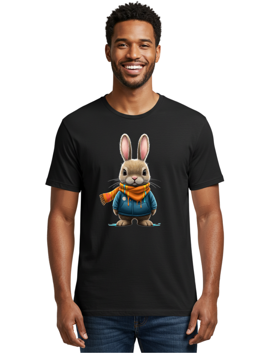 Bunny Men'S Graphic Tee, 100% Cotton, Comfortable Casual Summer Wear, Machine Washable, Vintage Camera, Old Camera, Antique Camera, Black Camera, Classic Photography, Photography Equipment, Nostalgic Device, Film Camera, Camera Art Bal897