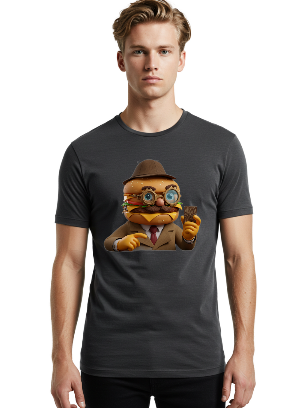 Burger-Detective Men'S Graphic Tee, 100% Cotton, Comfortable Casual Summer Wear, Machine Washable, Vintage Camera, Old Camera, Antique Camera, Black Camera, Classic Photography, Photography Equipment, Nostalgic Device, Film Camera, Camera Art Bal899
