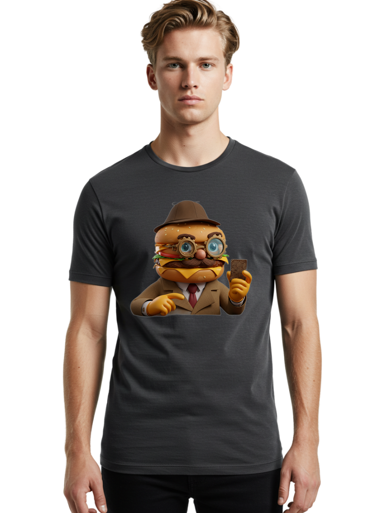 Burger-Detective Men'S Graphic Tee, 100% Cotton, Comfortable Casual Summer Wear, Machine Washable, Vintage Camera, Old Camera, Antique Camera, Black Camera, Classic Photography, Photography Equipment, Nostalgic Device, Film Camera, Camera Art Bal899