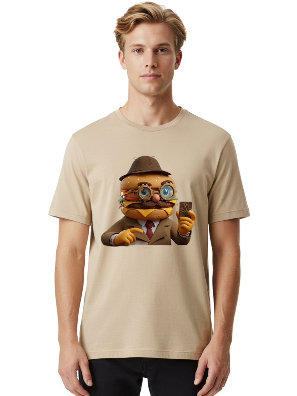 Burger-Detective Men'S Graphic Tee, 100% Cotton, Comfortable Casual Summer Wear, Machine Washable, Vintage Camera, Old Camera, Antique Camera, Black Camera, Classic Photography, Photography Equipment, Nostalgic Device, Film Camera, Camera Art Bal899