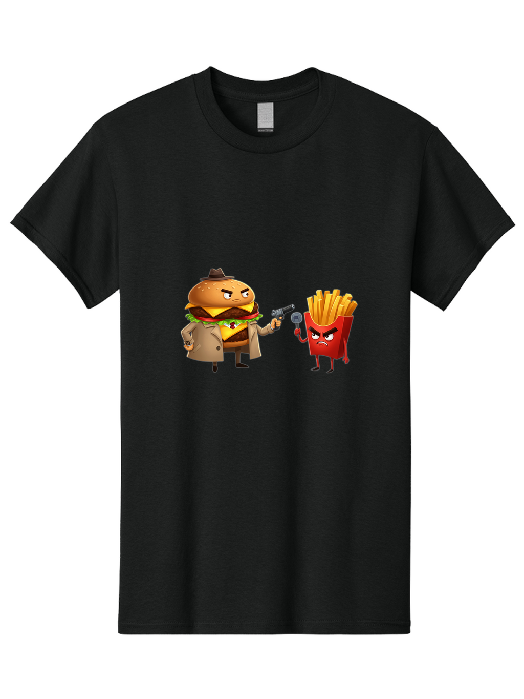 Burger-Vs-Fries Men'S Graphic Tee, 100% Cotton, Comfortable Casual Summer Wear, Machine Washable, Vintage Camera, Old Camera, Antique Camera, Black Camera, Classic Photography, Photography Equipment, Nostalgic Device, Film Camera, Camera Art Bal900