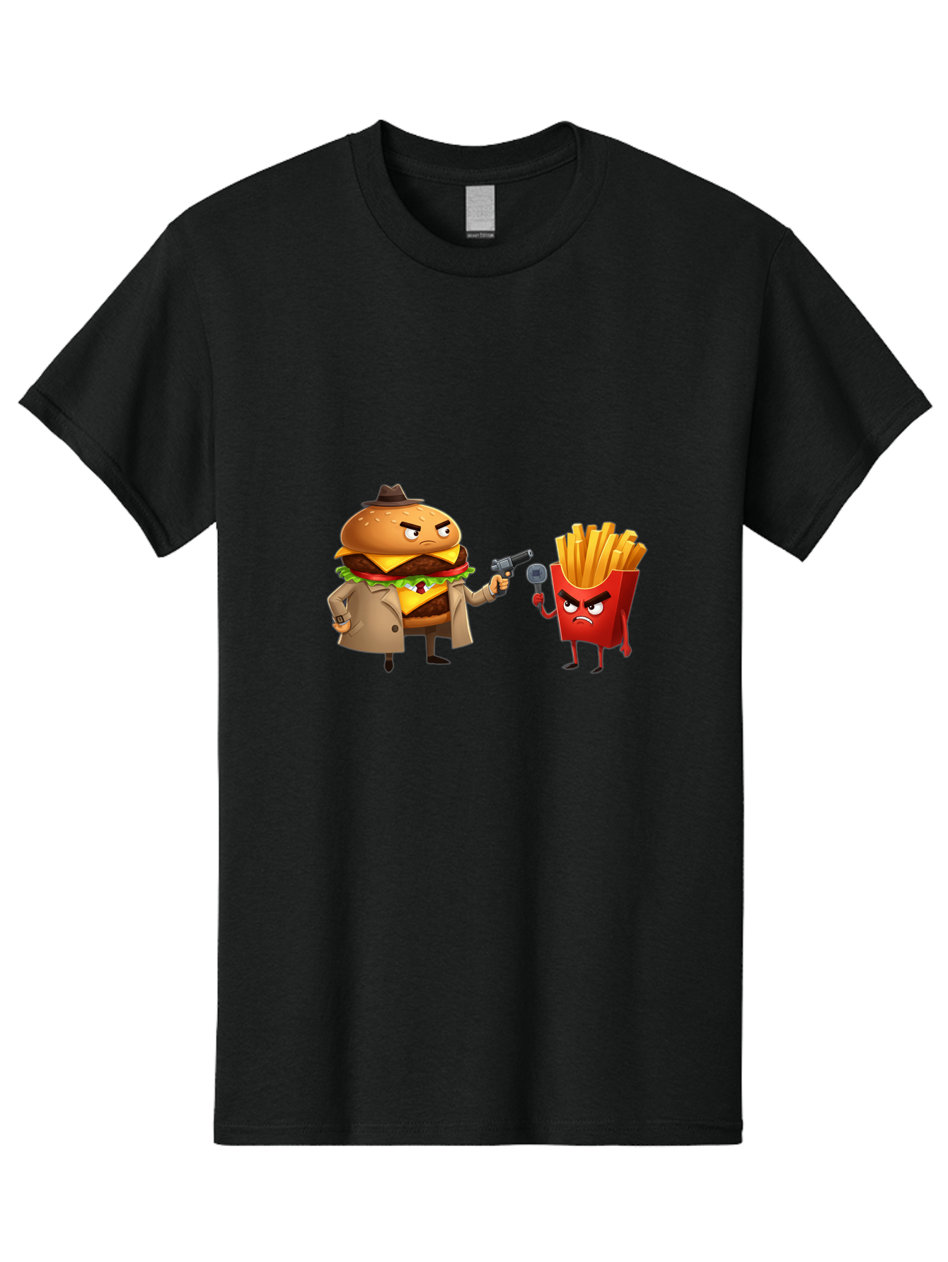Burger-Vs-Fries Men'S Graphic Tee, 100% Cotton, Comfortable Casual Summer Wear, Machine Washable, Vintage Camera, Old Camera, Antique Camera, Black Camera, Classic Photography, Photography Equipment, Nostalgic Device, Film Camera, Camera Art Bal900