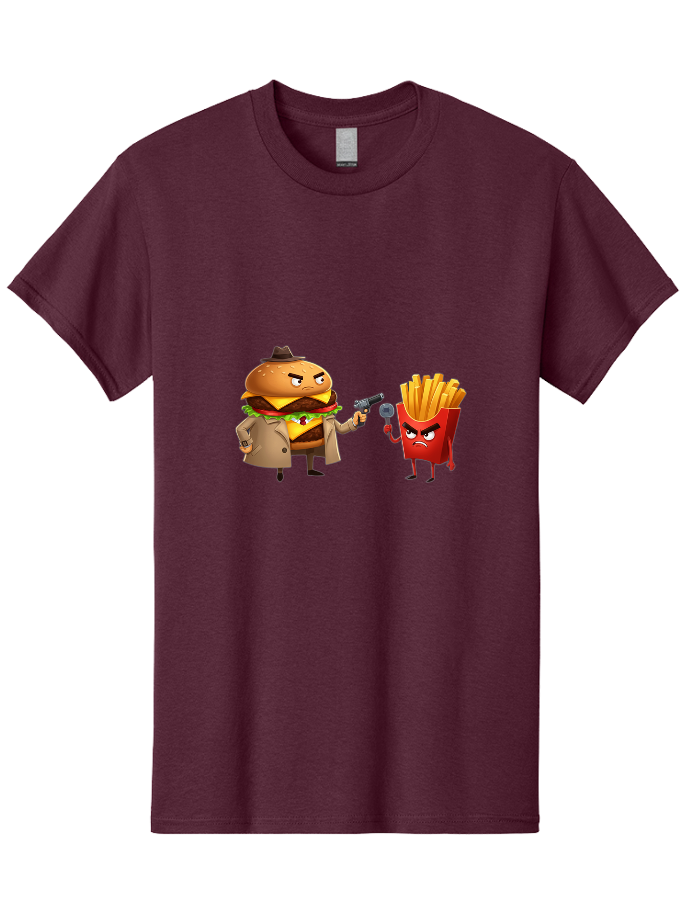 Burger-Vs-Fries Men'S Graphic Tee, 100% Cotton, Comfortable Casual Summer Wear, Machine Washable, Vintage Camera, Old Camera, Antique Camera, Black Camera, Classic Photography, Photography Equipment, Nostalgic Device, Film Camera, Camera Art Bal900