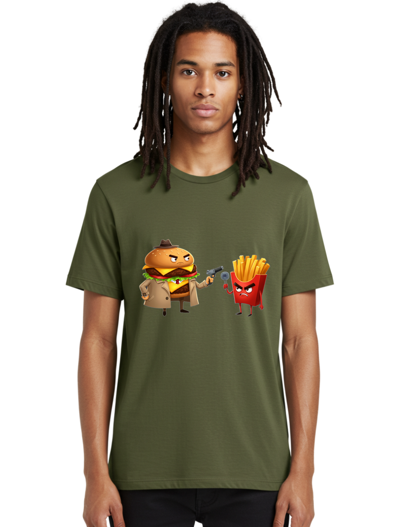 Burger-Vs-Fries Men'S Graphic Tee, 100% Cotton, Comfortable Casual Summer Wear, Machine Washable, Vintage Camera, Old Camera, Antique Camera, Black Camera, Classic Photography, Photography Equipment, Nostalgic Device, Film Camera, Camera Art Bal900