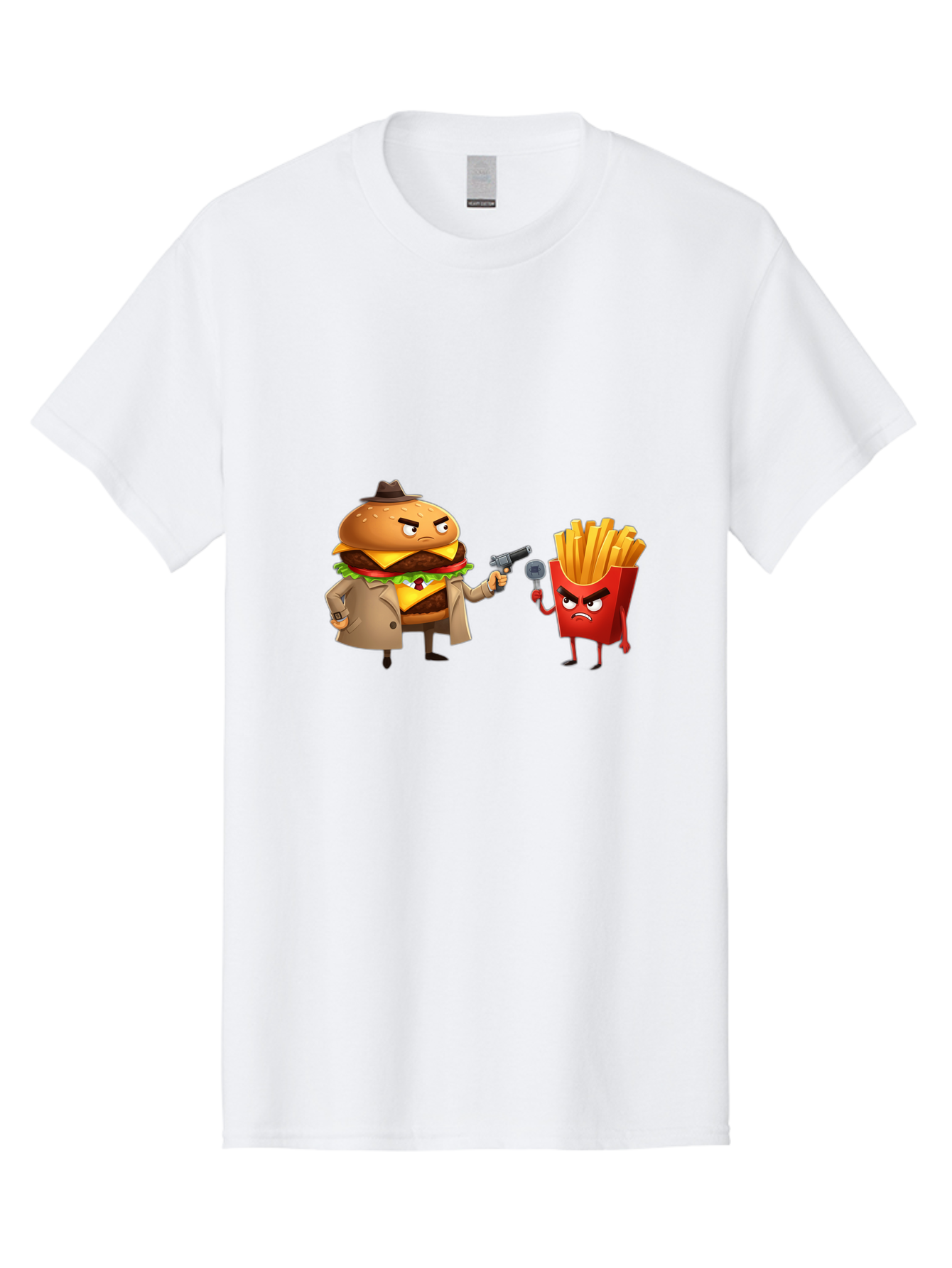 Burger-Vs-Fries Men'S Graphic Tee, 100% Cotton, Comfortable Casual Summer Wear, Machine Washable, Vintage Camera, Old Camera, Antique Camera, Black Camera, Classic Photography, Photography Equipment, Nostalgic Device, Film Camera, Camera Art Bal900
