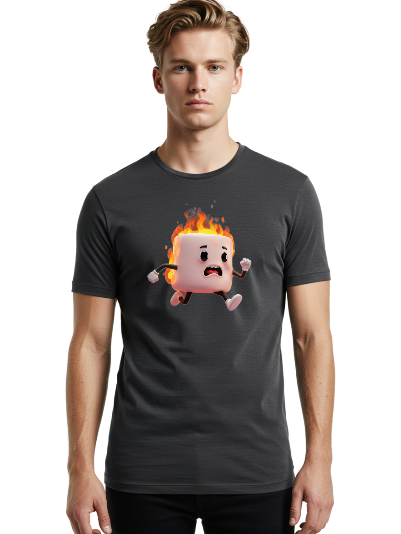 Burning-Marshmallow Men'S Graphic Tee, 100% Cotton, Comfortable Casual Summer Wear, Machine Washable, Vintage Camera, Old Camera, Antique Camera, Black Camera, Classic Photography, Photography Equipment, Nostalgic Device, Film Camera, Bal903