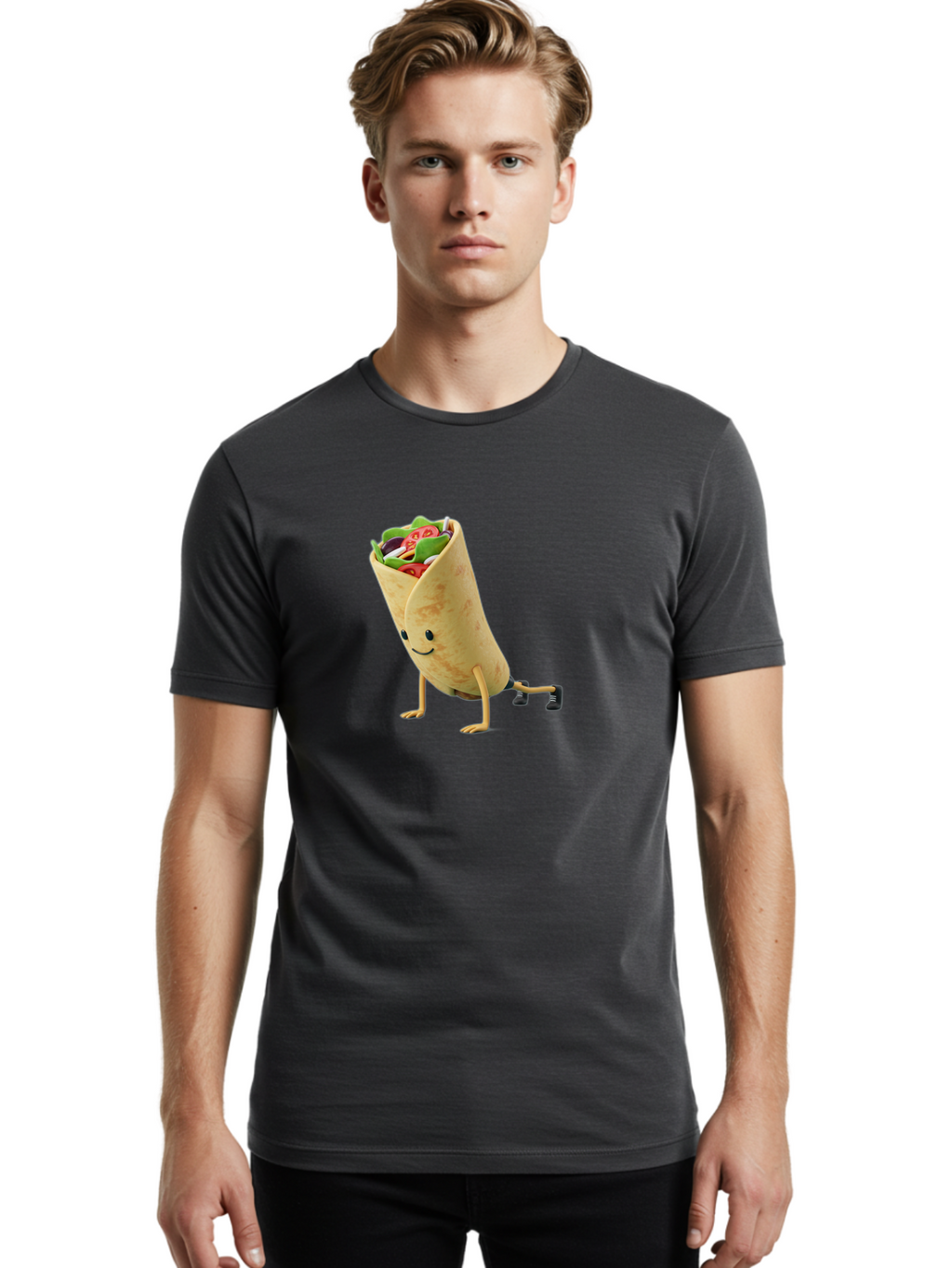 Burrito-Running Men'S Graphic Tee, 100% Cotton, Comfortable Casual Summer Wear, Machine Washable, Vintage Camera, Old Camera, Antique Camera, Black Camera, Classic Photography, Photography Equipment, Nostalgic Device, Film Camera, Camera Art Bal905