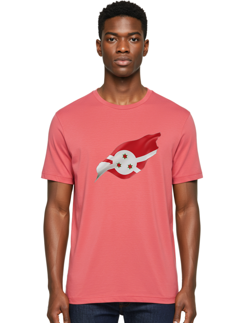 Burundi-Flag Men'S Graphic Tee, 100% Cotton, Comfortable Casual Summer Wear, Machine Washable, Vintage Camera, Old Camera, Antique Camera, Black Camera, Classic Photography, Photography Equipment, Nostalgic Device, Film Camera, Camera Art Bal907
