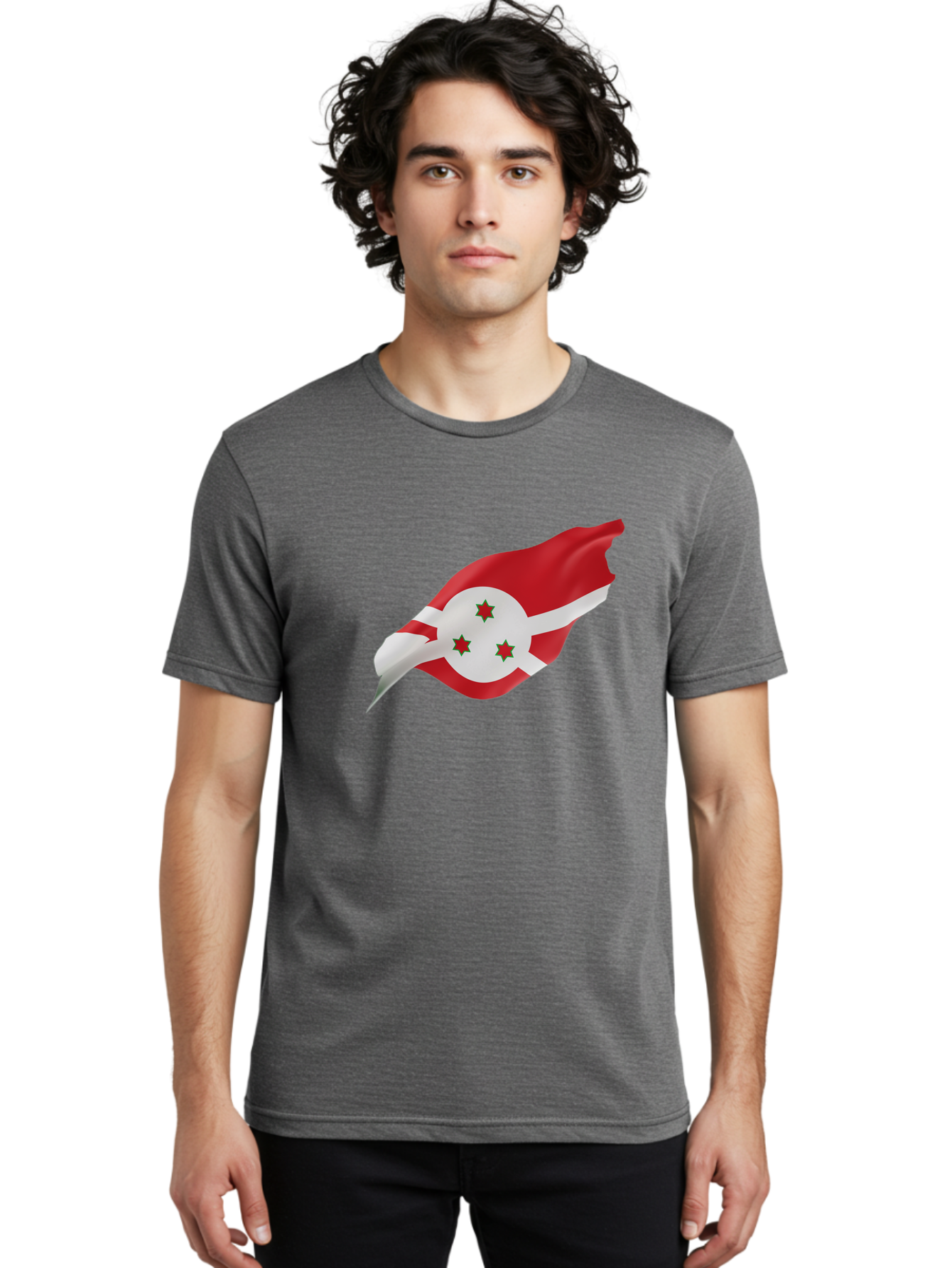 Burundi-Flag Men'S Graphic Tee, 100% Cotton, Comfortable Casual Summer Wear, Machine Washable, Vintage Camera, Old Camera, Antique Camera, Black Camera, Classic Photography, Photography Equipment, Nostalgic Device, Film Camera, Camera Art Bal907