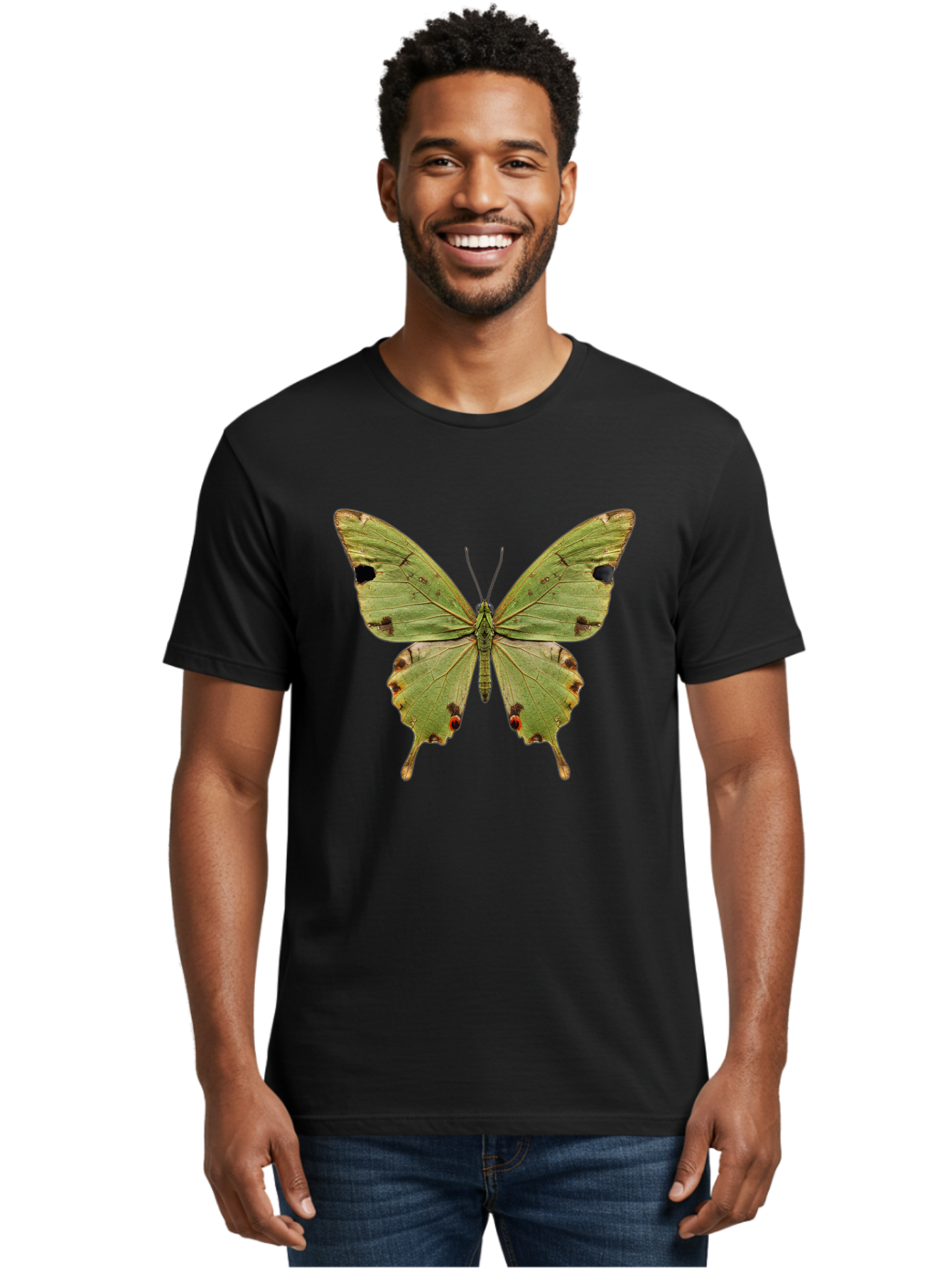 Butterfly-1 Men'S Graphic Tee, 100% Cotton, Comfortable Casual Summer Wear, Machine Washable, Vintage Camera, Old Camera, Antique Camera, Black Camera, Classic Photography, Photography Equipment, Nostalgic Device, Film Camera, Camera Art Bal909
