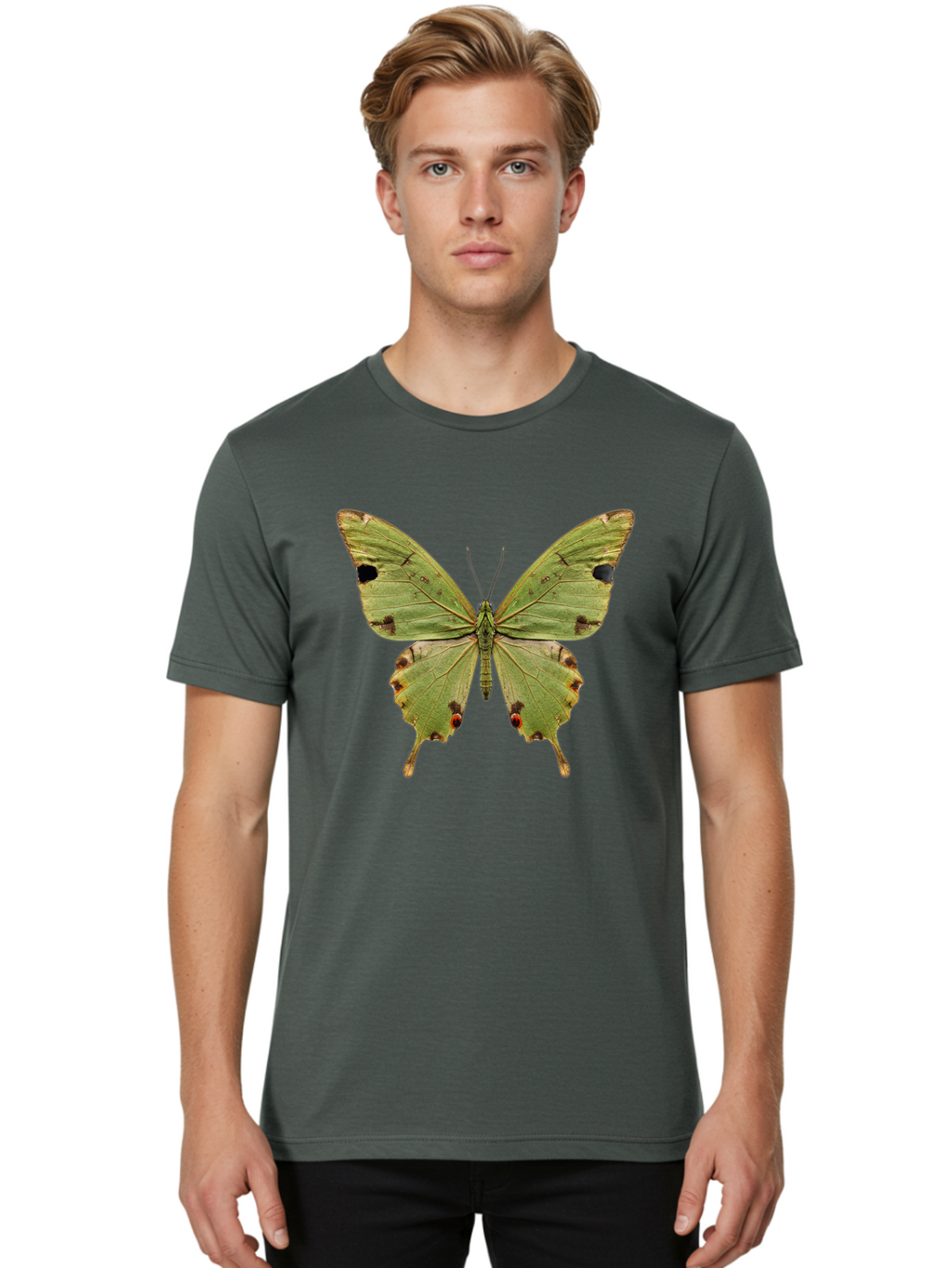 Butterfly-1 Men'S Graphic Tee, 100% Cotton, Comfortable Casual Summer Wear, Machine Washable, Vintage Camera, Old Camera, Antique Camera, Black Camera, Classic Photography, Photography Equipment, Nostalgic Device, Film Camera, Camera Art Bal909