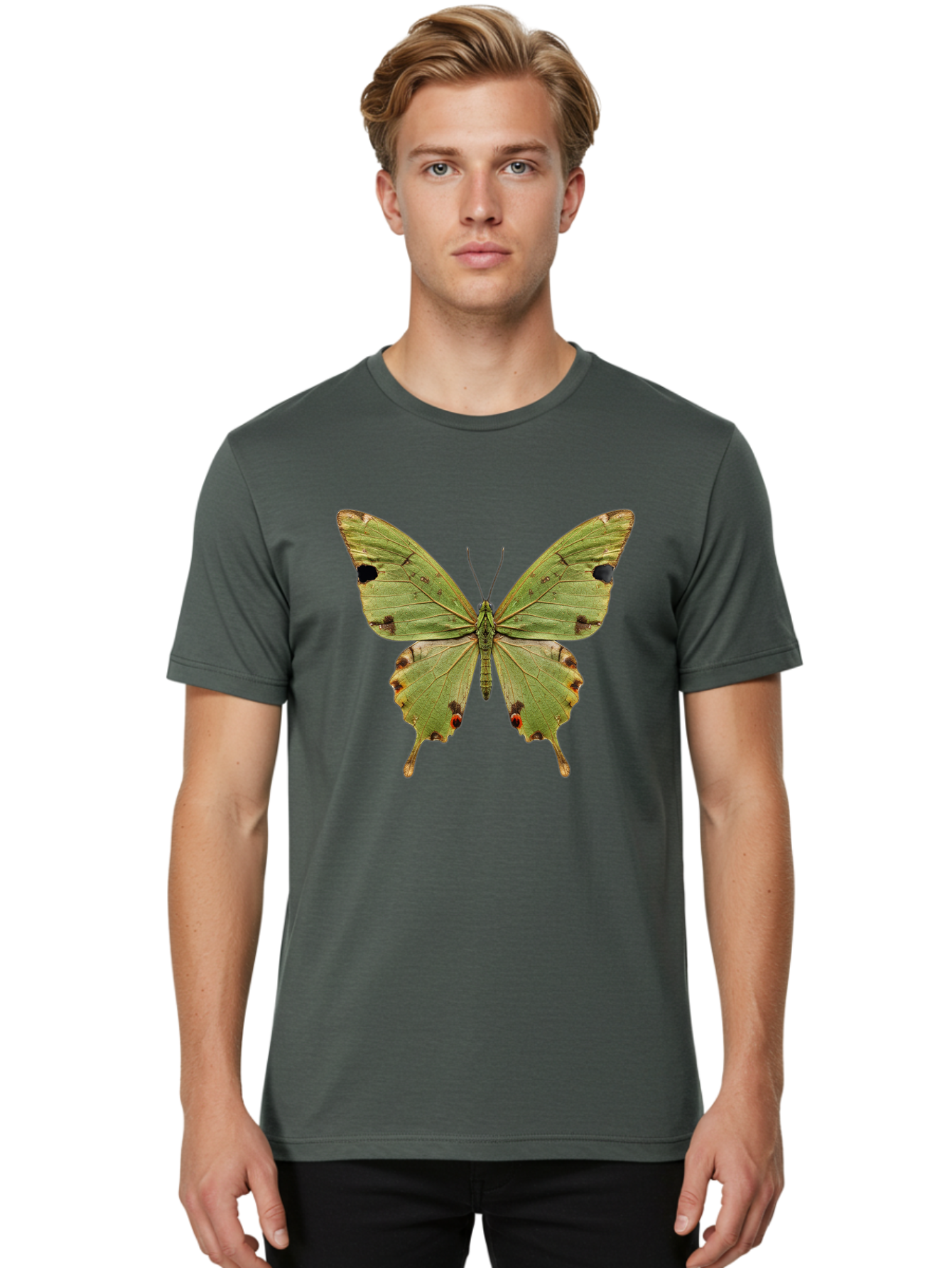 Butterfly-1 Men'S Graphic Tee, 100% Cotton, Comfortable Casual Summer Wear, Machine Washable, Vintage Camera, Old Camera, Antique Camera, Black Camera, Classic Photography, Photography Equipment, Nostalgic Device, Film Camera, Camera Art Bal909