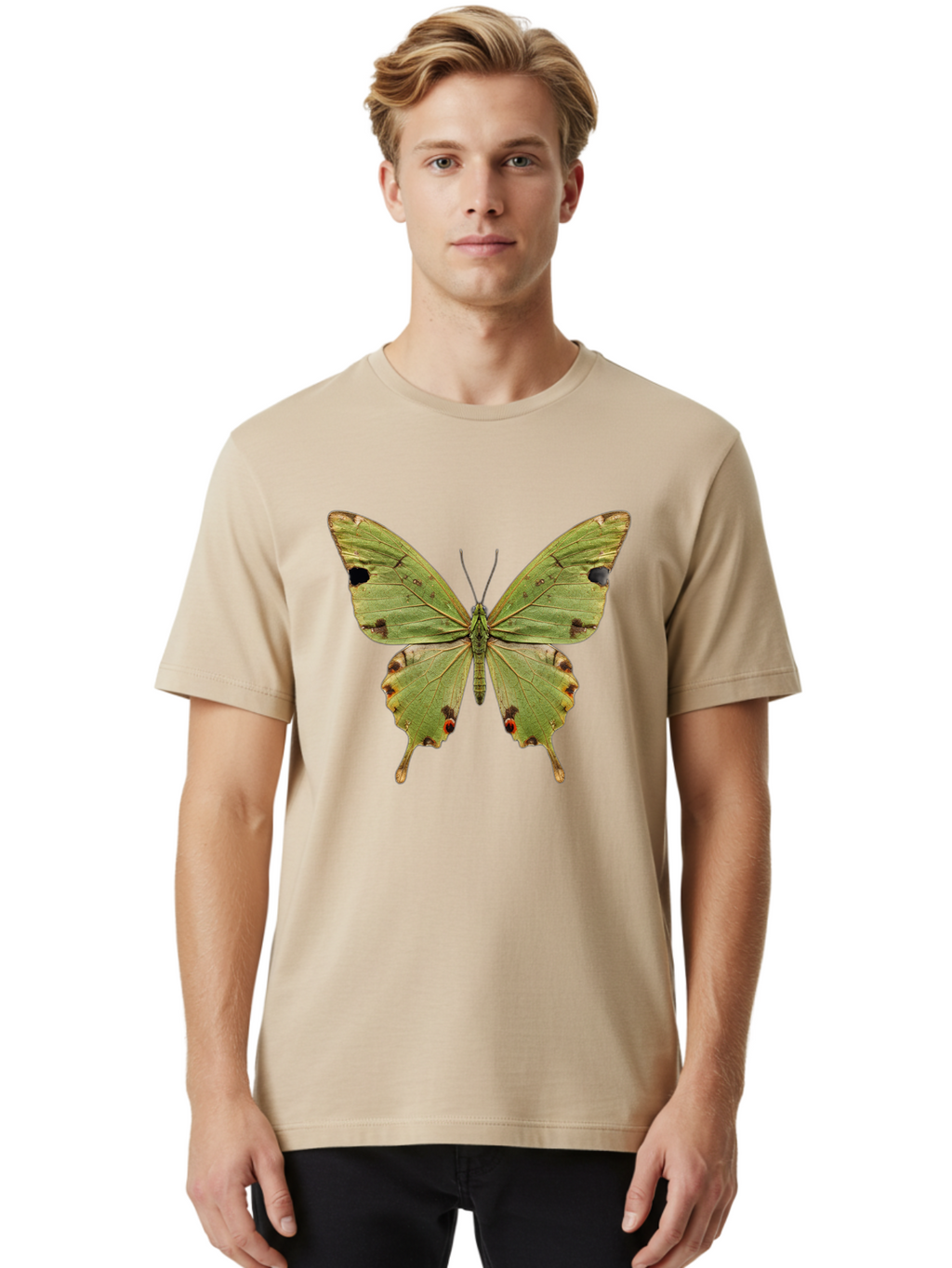 Butterfly-1 Men'S Graphic Tee, 100% Cotton, Comfortable Casual Summer Wear, Machine Washable, Vintage Camera, Old Camera, Antique Camera, Black Camera, Classic Photography, Photography Equipment, Nostalgic Device, Film Camera, Camera Art Bal909