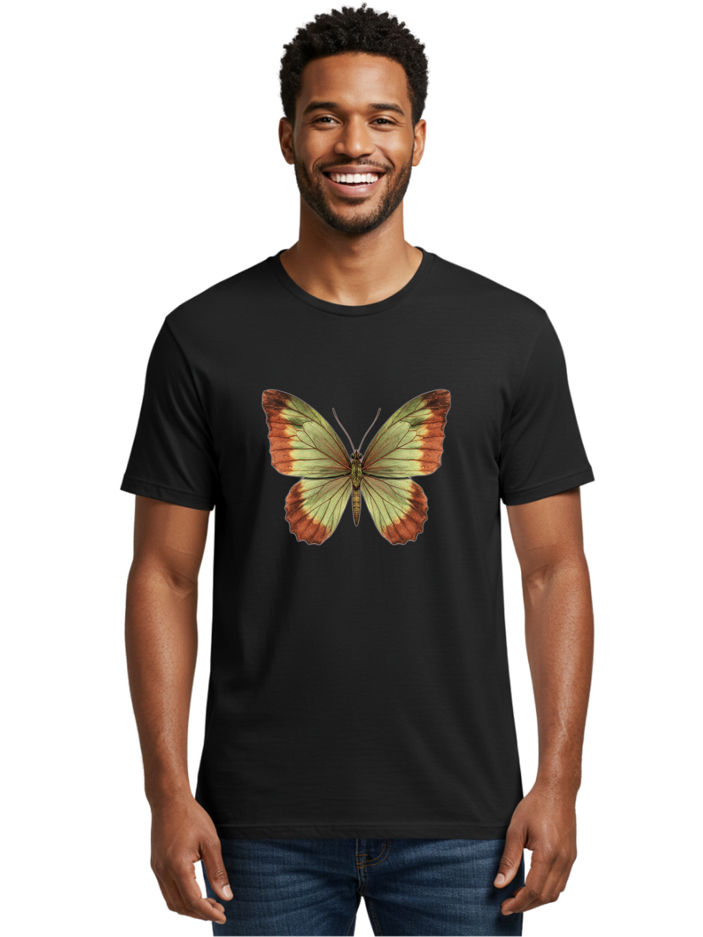 Butterfly-2 Men'S Graphic Tee, 100% Cotton, Comfortable Casual Summer Wear, Machine Washable, Vintage Camera, Old Camera, Antique Camera, Black Camera, Classic Photography, Photography Equipment, Nostalgic Device, Film Camera, Camera Art Bal910