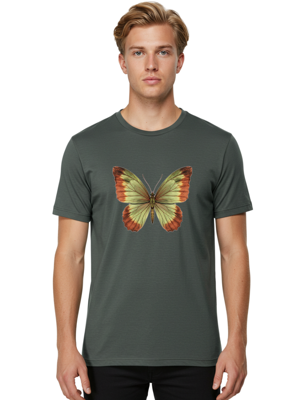 Butterfly-2 Men'S Graphic Tee, 100% Cotton, Comfortable Casual Summer Wear, Machine Washable, Vintage Camera, Old Camera, Antique Camera, Black Camera, Classic Photography, Photography Equipment, Nostalgic Device, Film Camera, Camera Art Bal910