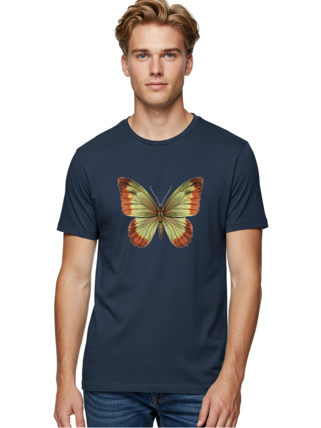 Butterfly-2 Men'S Graphic Tee, 100% Cotton, Comfortable Casual Summer Wear, Machine Washable, Vintage Camera, Old Camera, Antique Camera, Black Camera, Classic Photography, Photography Equipment, Nostalgic Device, Film Camera, Camera Art Bal910