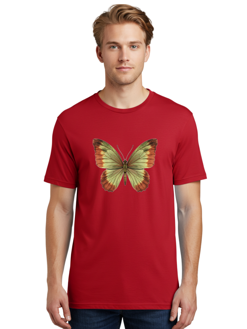 Butterfly-2 Men'S Graphic Tee, 100% Cotton, Comfortable Casual Summer Wear, Machine Washable, Vintage Camera, Old Camera, Antique Camera, Black Camera, Classic Photography, Photography Equipment, Nostalgic Device, Film Camera, Camera Art Bal910