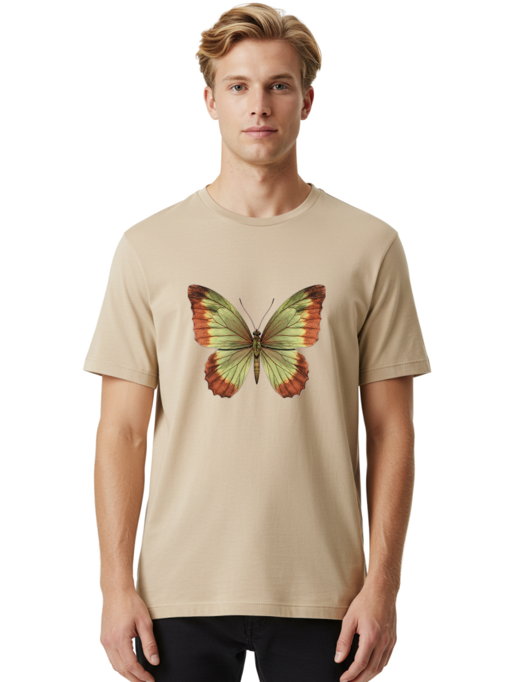 Butterfly-2 Men'S Graphic Tee, 100% Cotton, Comfortable Casual Summer Wear, Machine Washable, Vintage Camera, Old Camera, Antique Camera, Black Camera, Classic Photography, Photography Equipment, Nostalgic Device, Film Camera, Camera Art Bal910
