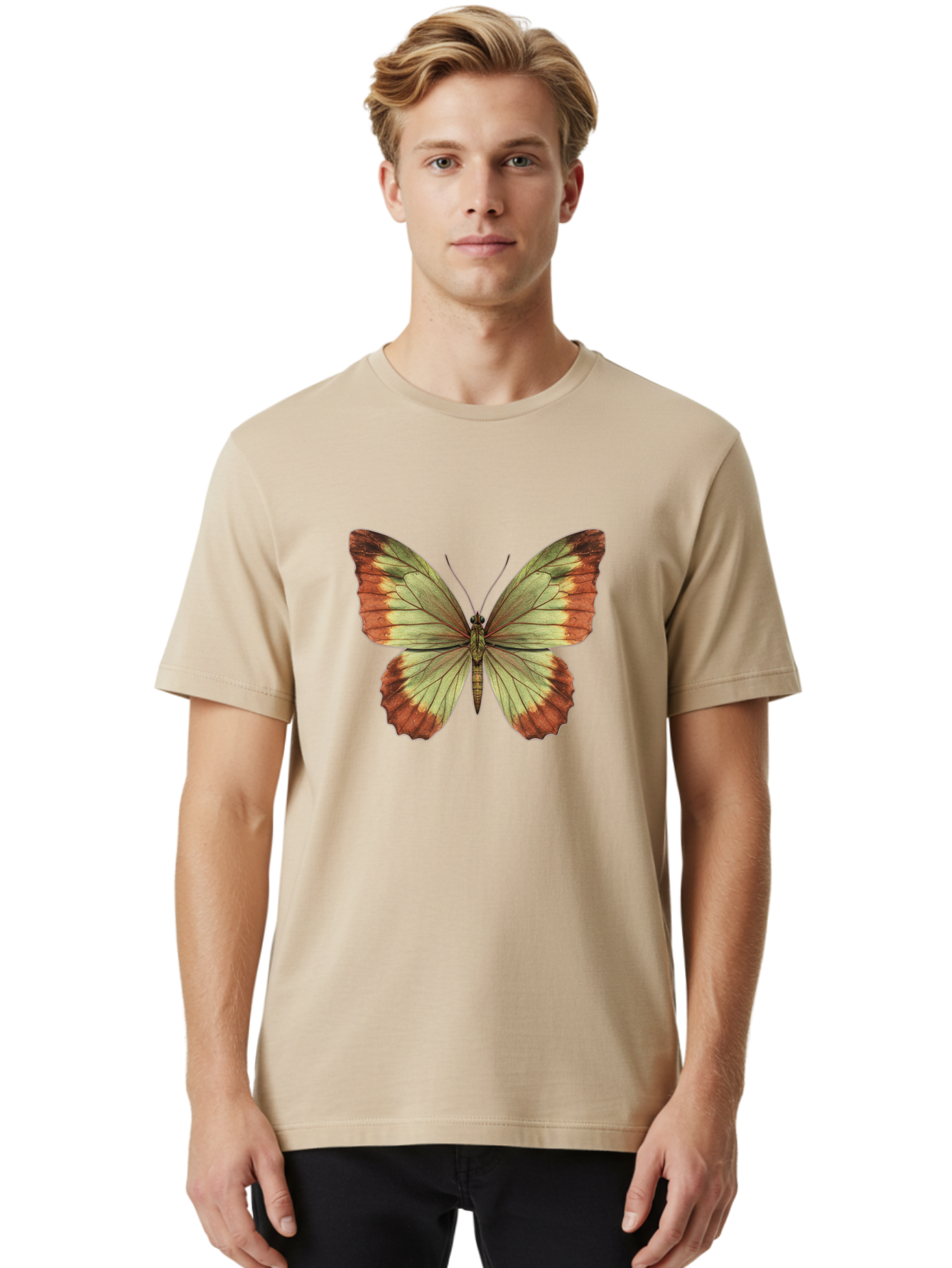 Butterfly-2 Men'S Graphic Tee, 100% Cotton, Comfortable Casual Summer Wear, Machine Washable, Vintage Camera, Old Camera, Antique Camera, Black Camera, Classic Photography, Photography Equipment, Nostalgic Device, Film Camera, Camera Art Bal910