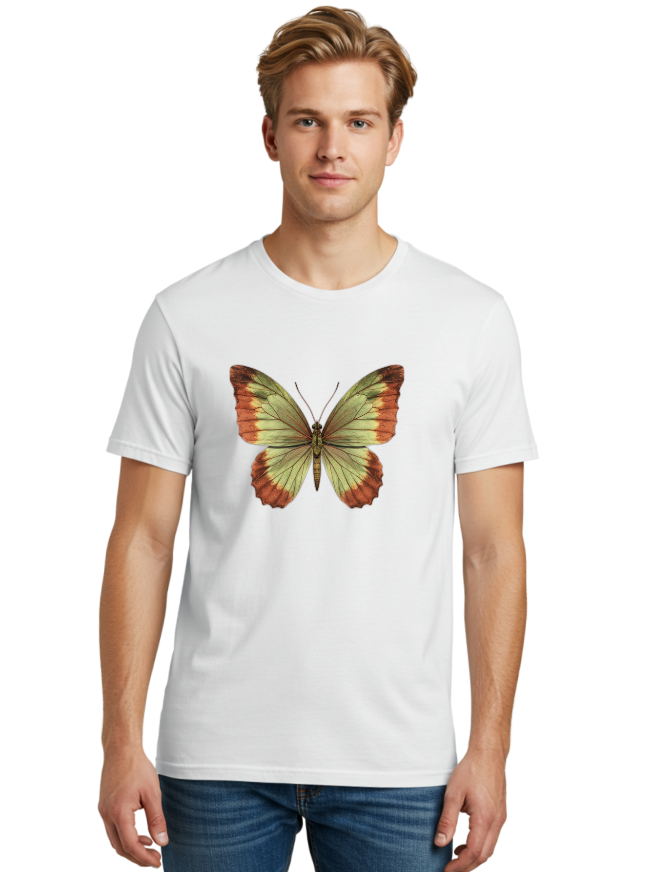 Butterfly-2 Men'S Graphic Tee, 100% Cotton, Comfortable Casual Summer Wear, Machine Washable, Vintage Camera, Old Camera, Antique Camera, Black Camera, Classic Photography, Photography Equipment, Nostalgic Device, Film Camera, Camera Art Bal910