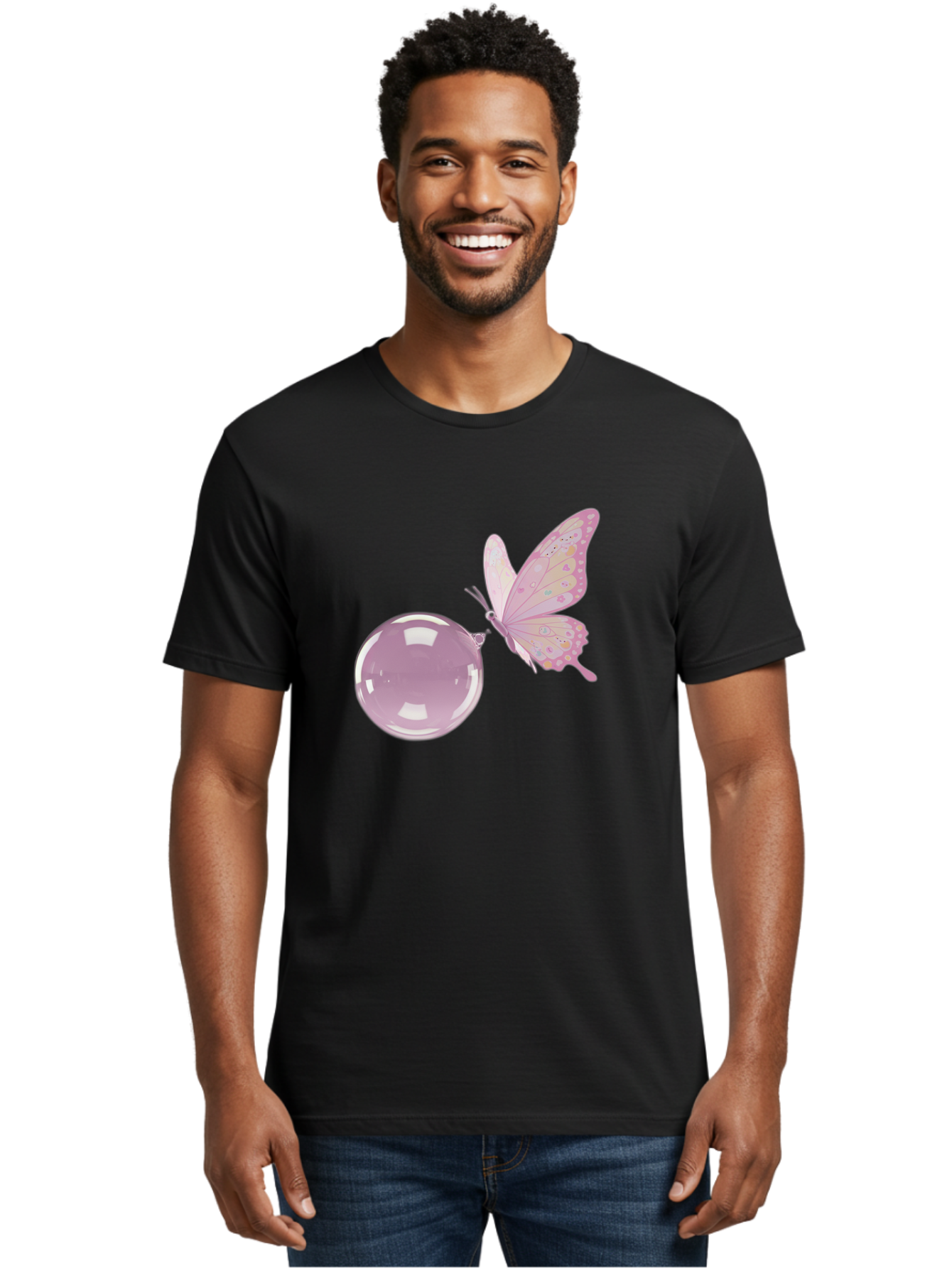 Butterfly-And-Bubble Men'S Graphic Tee, 100% Cotton, Comfortable Casual Summer Wear, Machine Washable, Vintage Camera, Old Camera, Antique Camera, Black Camera, Classic Photography, Photography Equipment, Nostalgic Device, Film Camera, Bal911