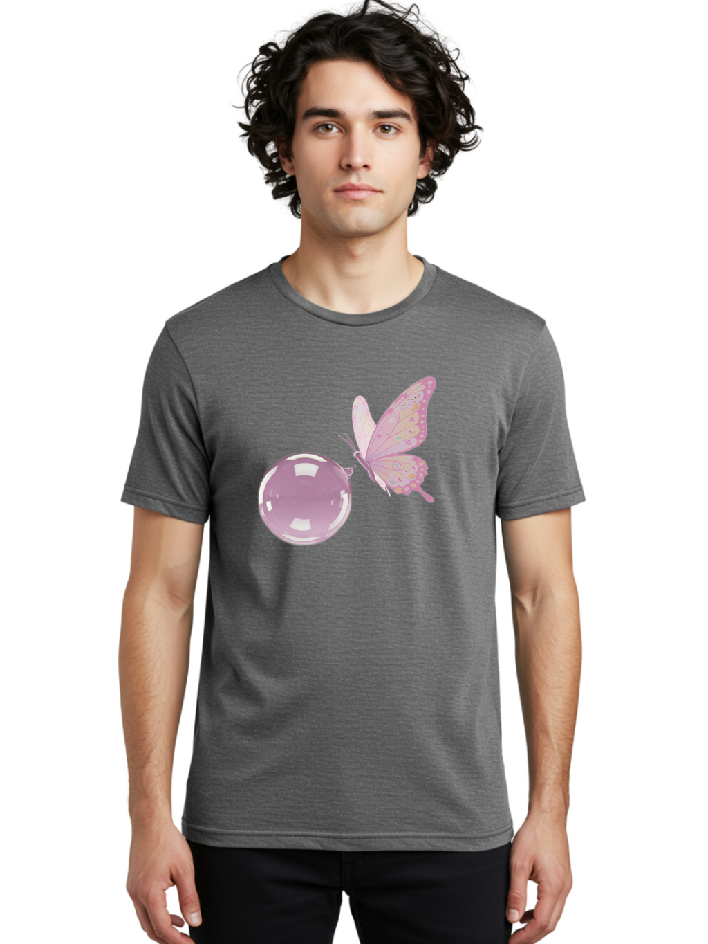 Butterfly-And-Bubble Men'S Graphic Tee, 100% Cotton, Comfortable Casual Summer Wear, Machine Washable, Vintage Camera, Old Camera, Antique Camera, Black Camera, Classic Photography, Photography Equipment, Nostalgic Device, Film Camera, Bal911