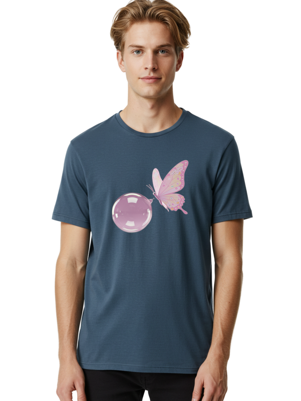 Butterfly-And-Bubble Men'S Graphic Tee, 100% Cotton, Comfortable Casual Summer Wear, Machine Washable, Vintage Camera, Old Camera, Antique Camera, Black Camera, Classic Photography, Photography Equipment, Nostalgic Device, Film Camera, Bal911