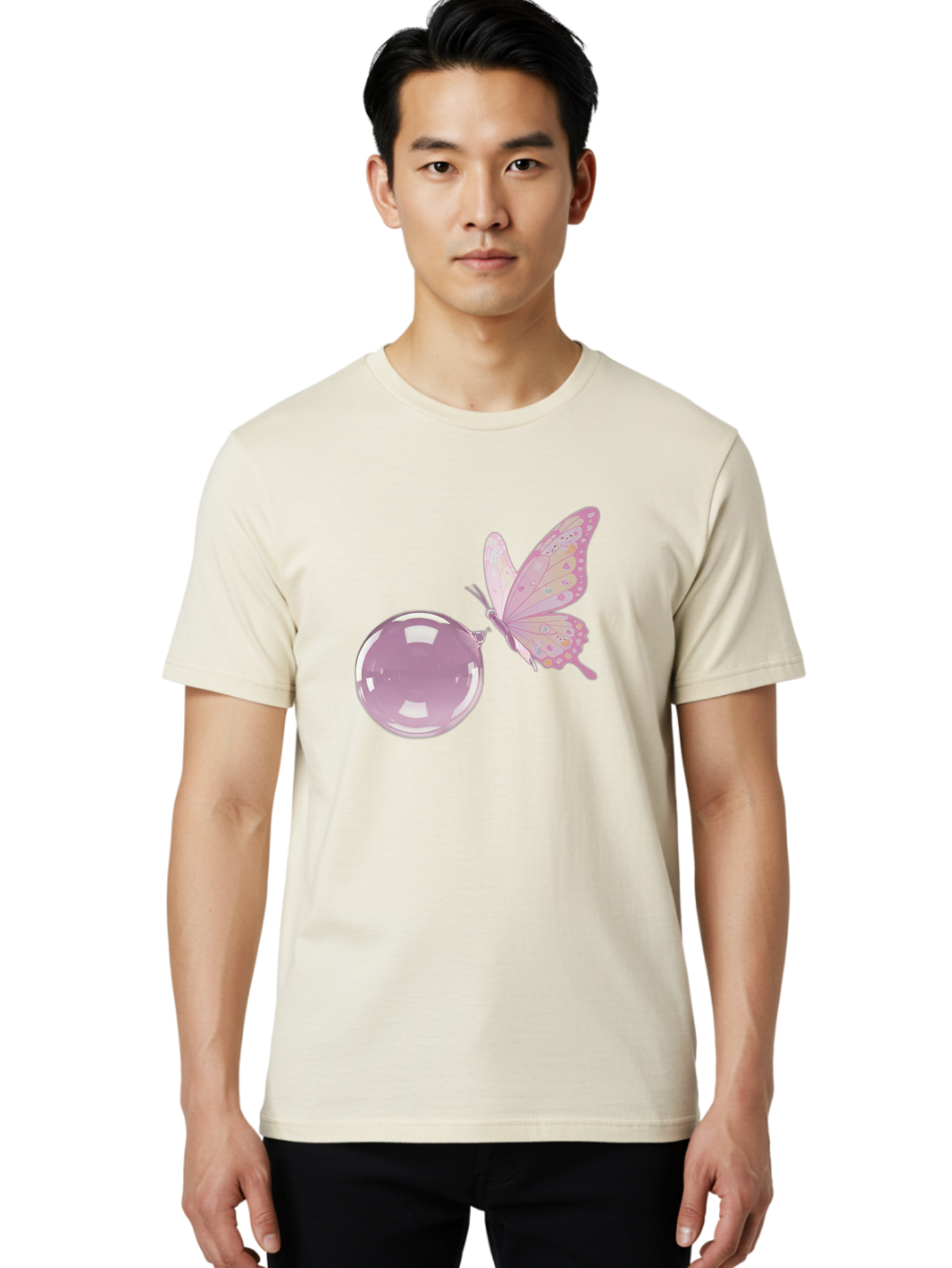 Butterfly-And-Bubble Men'S Graphic Tee, 100% Cotton, Comfortable Casual Summer Wear, Machine Washable, Vintage Camera, Old Camera, Antique Camera, Black Camera, Classic Photography, Photography Equipment, Nostalgic Device, Film Camera, Bal911