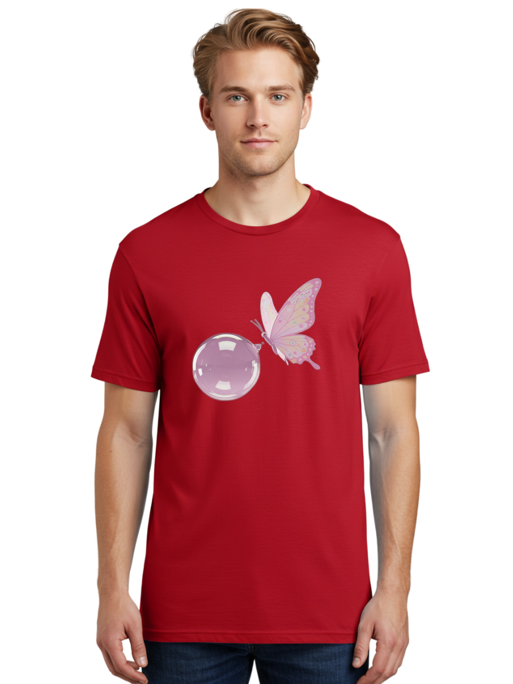 Butterfly-And-Bubble Men'S Graphic Tee, 100% Cotton, Comfortable Casual Summer Wear, Machine Washable, Vintage Camera, Old Camera, Antique Camera, Black Camera, Classic Photography, Photography Equipment, Nostalgic Device, Film Camera, Bal911