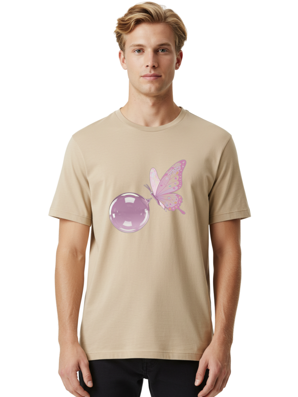Butterfly-And-Bubble Men'S Graphic Tee, 100% Cotton, Comfortable Casual Summer Wear, Machine Washable, Vintage Camera, Old Camera, Antique Camera, Black Camera, Classic Photography, Photography Equipment, Nostalgic Device, Film Camera, Bal911