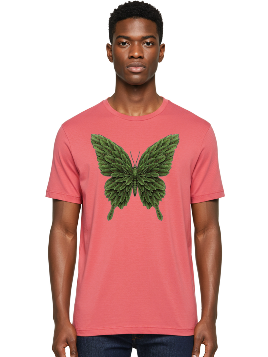 Butterfly-Made-Of-Leaves-1 Men'S Graphic Tee, 100% Cotton, Comfortable Casual Summer Wear, Machine Washable, Vintage Camera, Old Camera, Antique Camera, Black Camera, Classic Photography, Photography Equipment, Nostalgic Device, Film Camera, Bal912