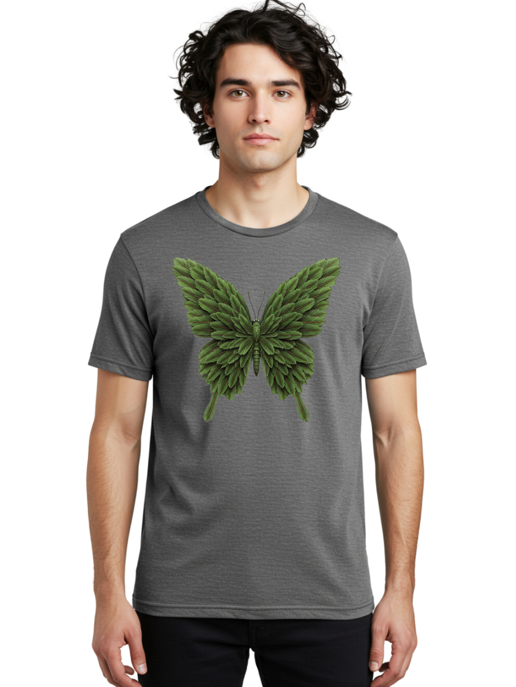 Butterfly-Made-Of-Leaves-1 Men'S Graphic Tee, 100% Cotton, Comfortable Casual Summer Wear, Machine Washable, Vintage Camera, Old Camera, Antique Camera, Black Camera, Classic Photography, Photography Equipment, Nostalgic Device, Film Camera, Bal912