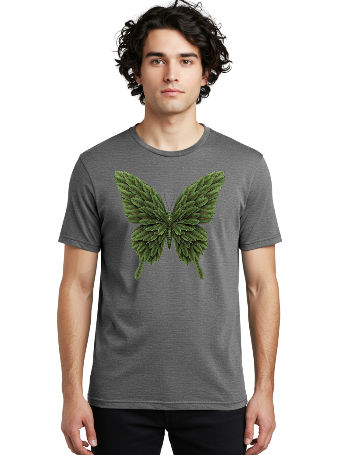 Butterfly-Made-Of-Leaves-1 Men'S Graphic Tee, 100% Cotton, Comfortable Casual Summer Wear, Machine Washable, Vintage Camera, Old Camera, Antique Camera, Black Camera, Classic Photography, Photography Equipment, Nostalgic Device, Film Camera, Bal912