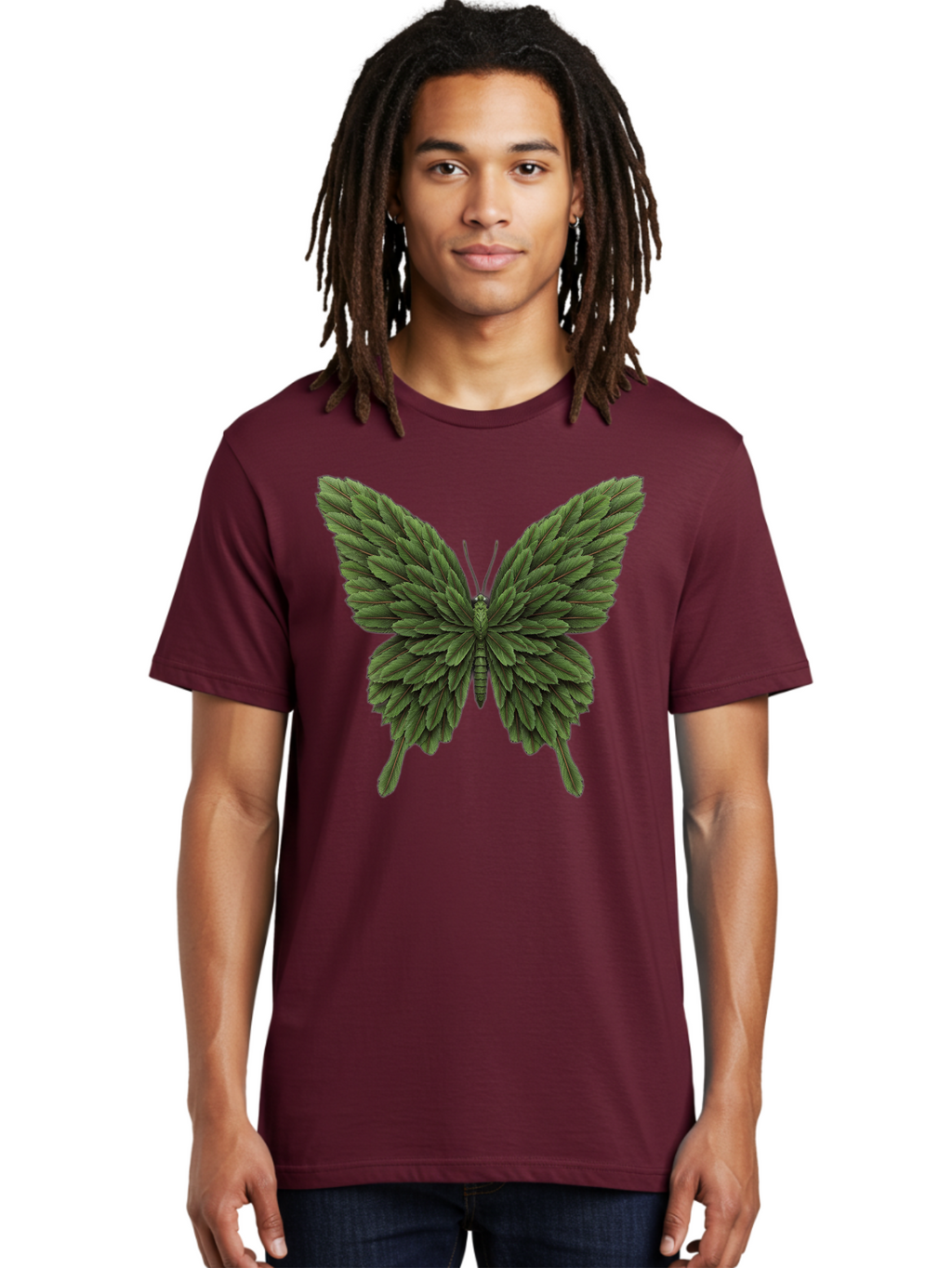 Butterfly-Made-Of-Leaves-1 Men'S Graphic Tee, 100% Cotton, Comfortable Casual Summer Wear, Machine Washable, Vintage Camera, Old Camera, Antique Camera, Black Camera, Classic Photography, Photography Equipment, Nostalgic Device, Film Camera, Bal912