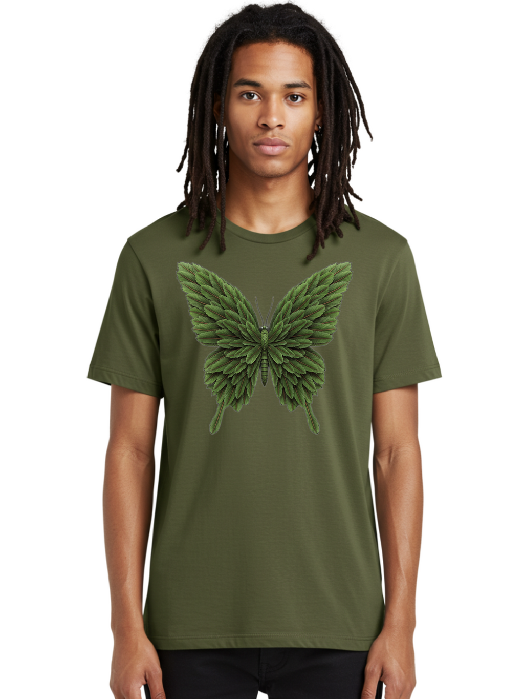 Butterfly-Made-Of-Leaves-1 Men'S Graphic Tee, 100% Cotton, Comfortable Casual Summer Wear, Machine Washable, Vintage Camera, Old Camera, Antique Camera, Black Camera, Classic Photography, Photography Equipment, Nostalgic Device, Film Camera, Bal912