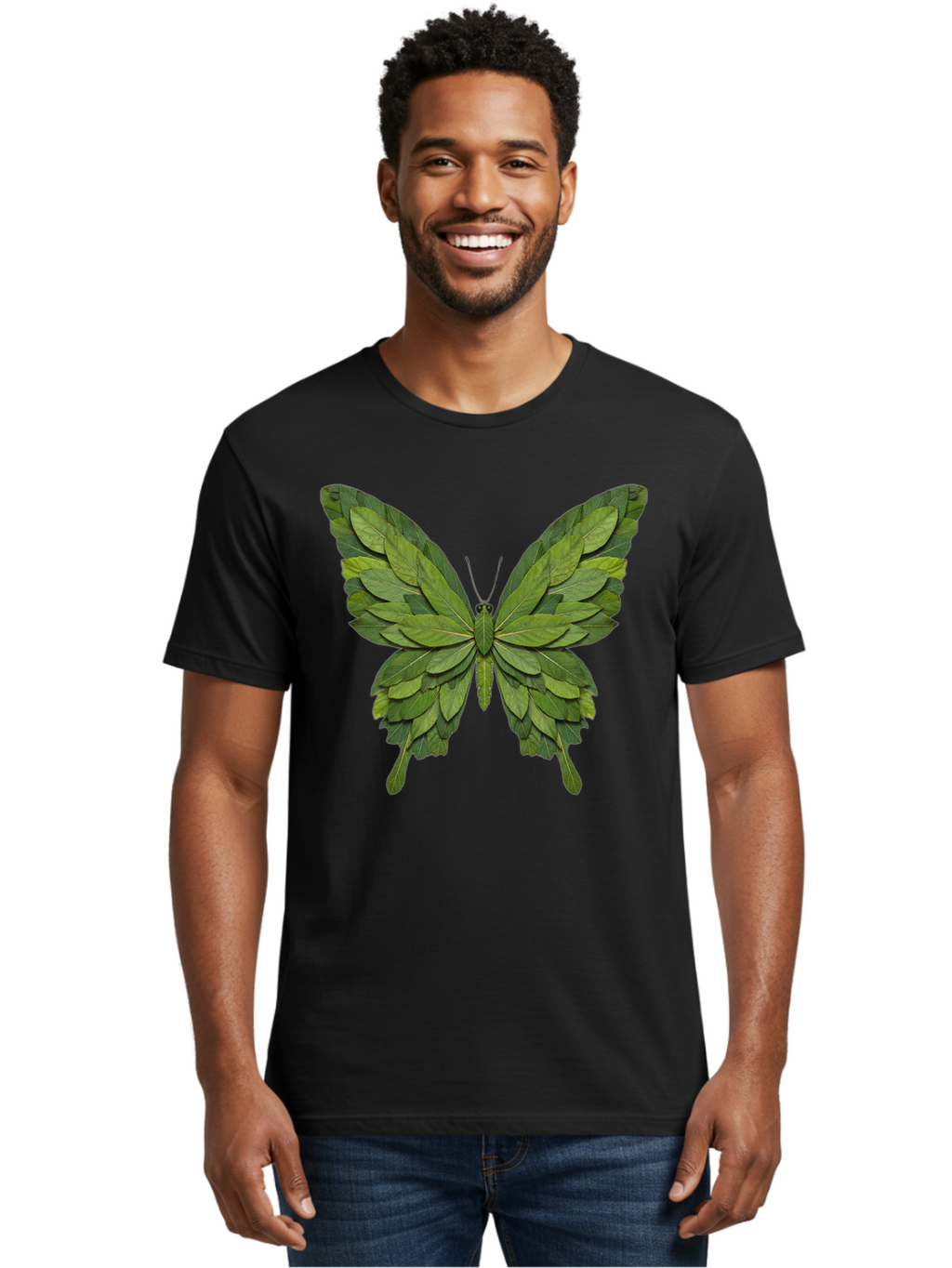 Butterfly-Made-Of-Leaves-2 Men'S Graphic Tee, 100% Cotton, Comfortable Casual Summer Wear, Machine Washable, Vintage Camera, Old Camera, Antique Camera, Black Camera, Classic Photography, Photography Equipment, Nostalgic Device, Film Camera, Bal913
