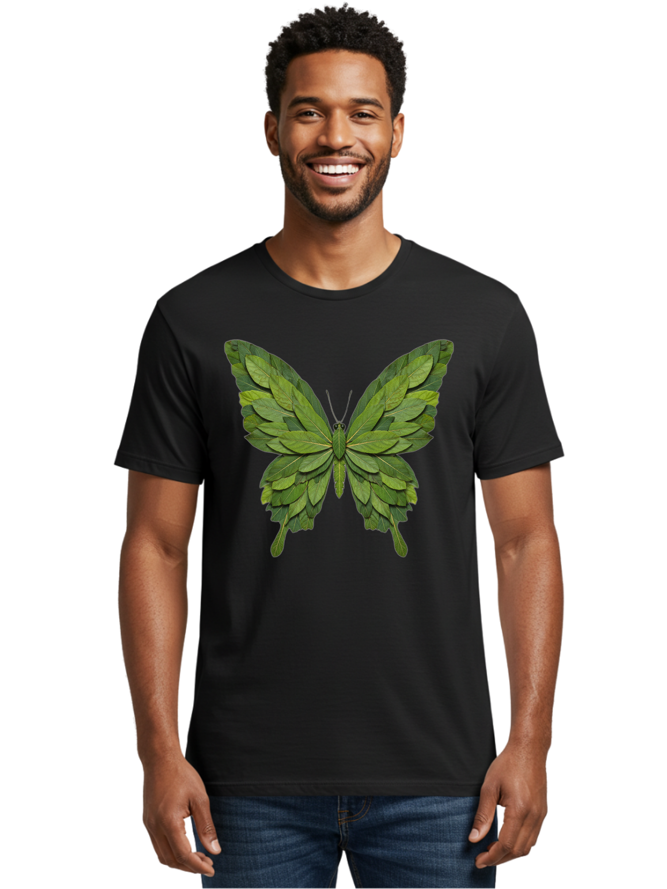 Butterfly-Made-Of-Leaves-2 Men'S Graphic Tee, 100% Cotton, Comfortable Casual Summer Wear, Machine Washable, Vintage Camera, Old Camera, Antique Camera, Black Camera, Classic Photography, Photography Equipment, Nostalgic Device, Film Camera, Bal913