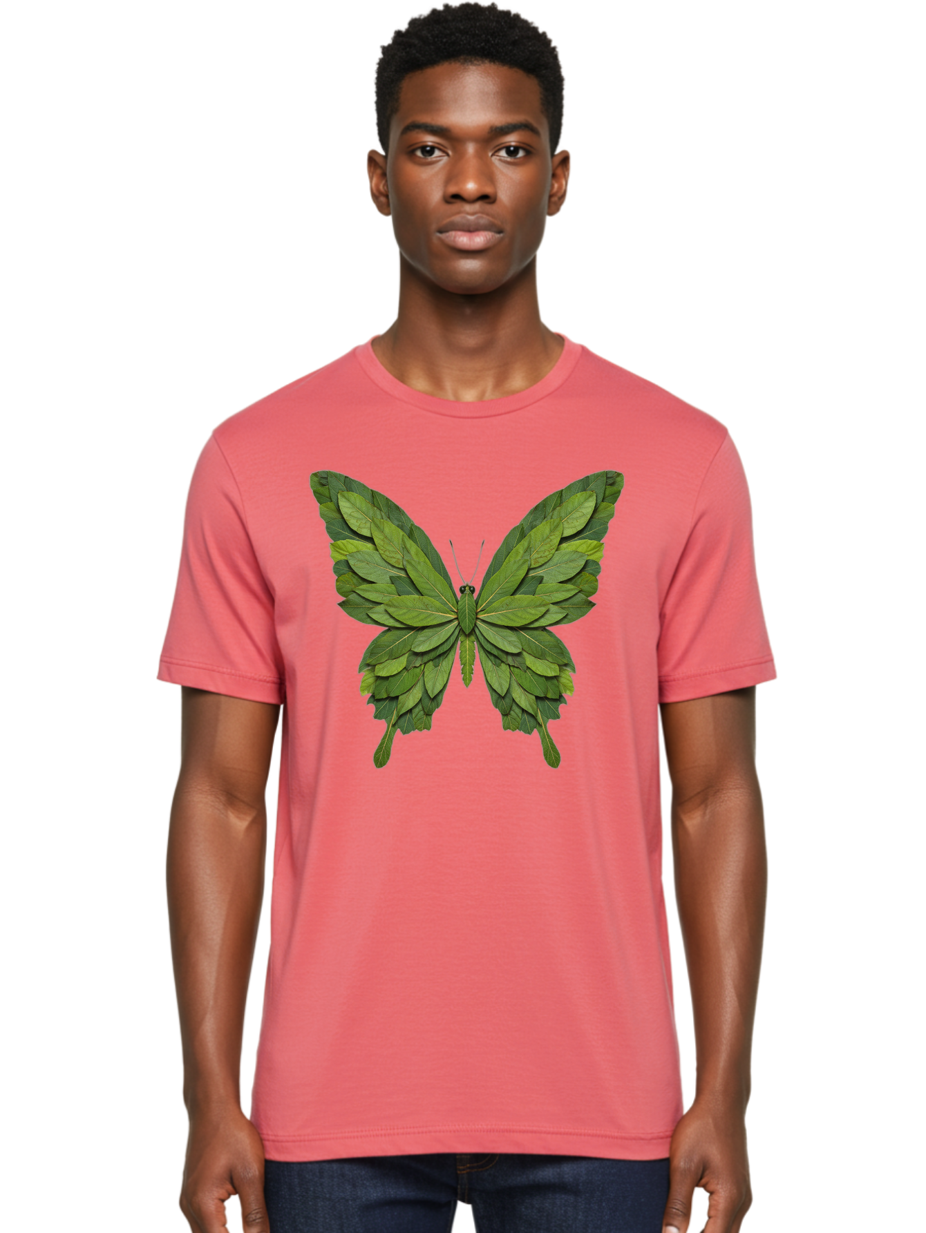 Butterfly-Made-Of-Leaves-2 Men'S Graphic Tee, 100% Cotton, Comfortable Casual Summer Wear, Machine Washable, Vintage Camera, Old Camera, Antique Camera, Black Camera, Classic Photography, Photography Equipment, Nostalgic Device, Film Camera, Bal913