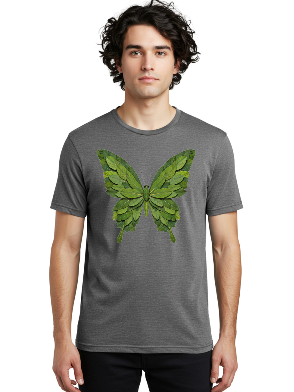 Butterfly-Made-Of-Leaves-2 Men'S Graphic Tee, 100% Cotton, Comfortable Casual Summer Wear, Machine Washable, Vintage Camera, Old Camera, Antique Camera, Black Camera, Classic Photography, Photography Equipment, Nostalgic Device, Film Camera, Bal913