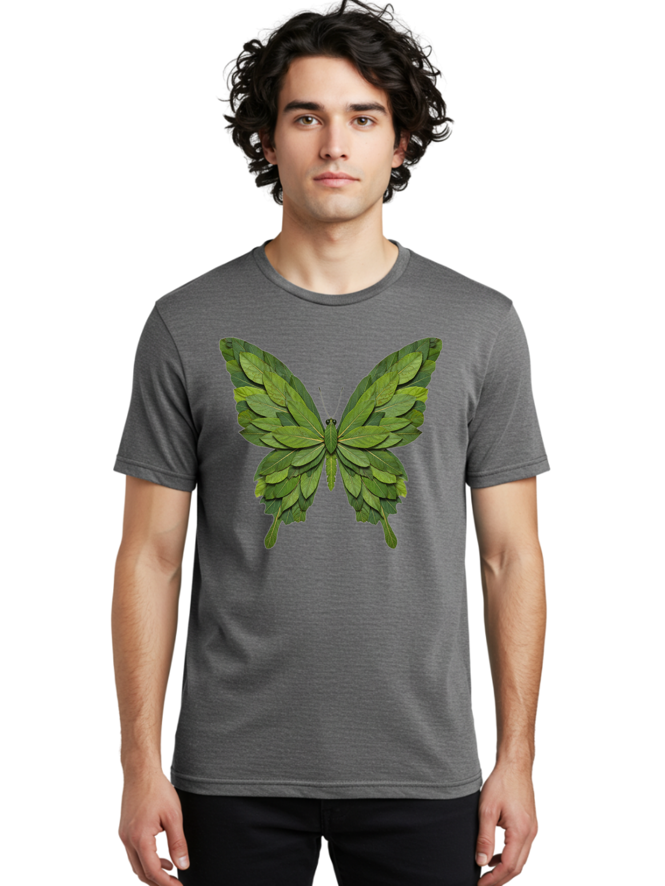 Butterfly-Made-Of-Leaves-2 Men'S Graphic Tee, 100% Cotton, Comfortable Casual Summer Wear, Machine Washable, Vintage Camera, Old Camera, Antique Camera, Black Camera, Classic Photography, Photography Equipment, Nostalgic Device, Film Camera, Bal913