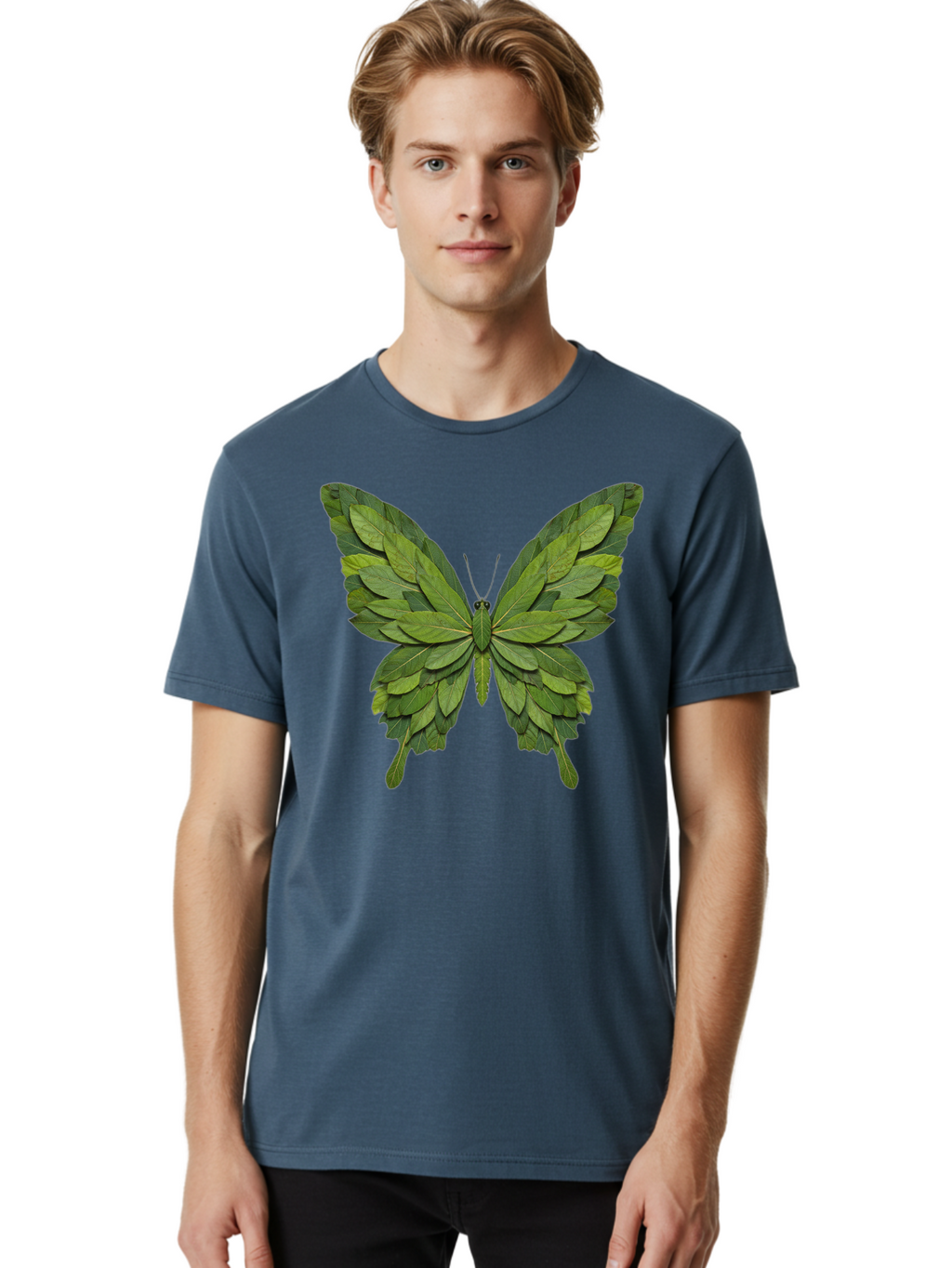 Butterfly-Made-Of-Leaves-2 Men'S Graphic Tee, 100% Cotton, Comfortable Casual Summer Wear, Machine Washable, Vintage Camera, Old Camera, Antique Camera, Black Camera, Classic Photography, Photography Equipment, Nostalgic Device, Film Camera, Bal913