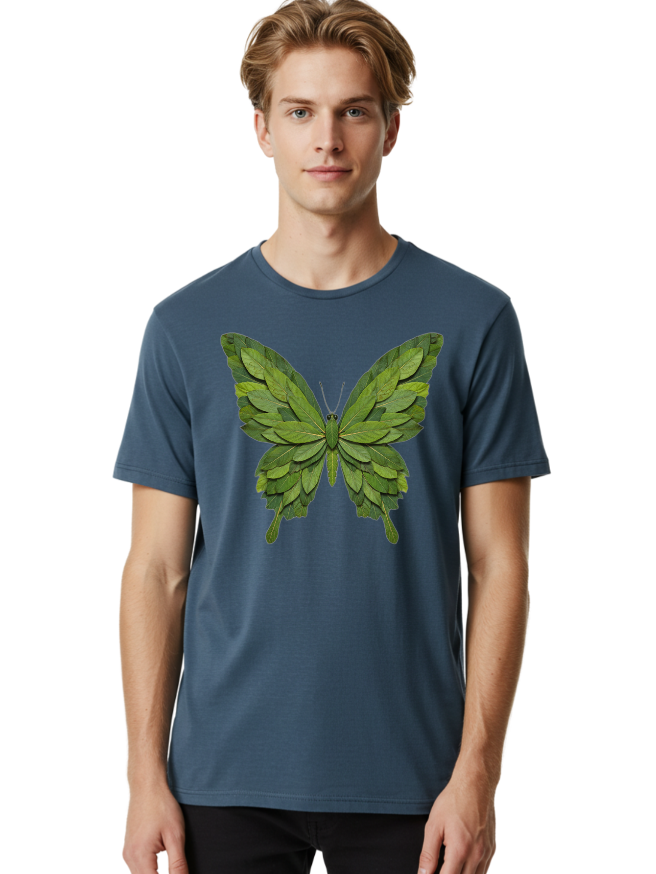 Butterfly-Made-Of-Leaves-2 Men'S Graphic Tee, 100% Cotton, Comfortable Casual Summer Wear, Machine Washable, Vintage Camera, Old Camera, Antique Camera, Black Camera, Classic Photography, Photography Equipment, Nostalgic Device, Film Camera, Bal913