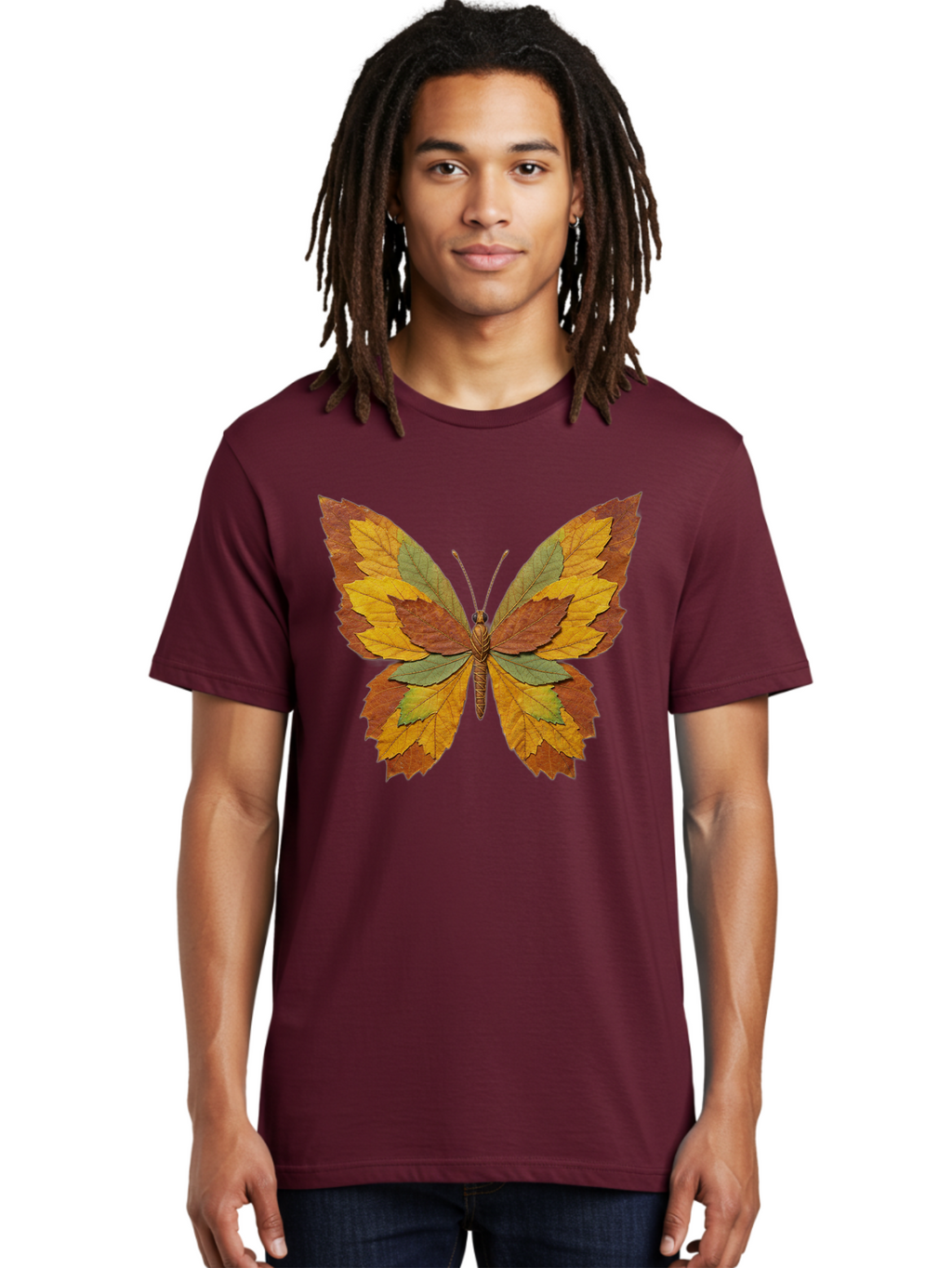 Butterfly-Made-Of-Leaves Men'S Graphic Tee, 100% Cotton, Comfortable Casual Summer Wear, Machine Washable, Vintage Camera, Old Camera, Antique Camera, Black Camera, Classic Photography, Photography Equipment, Nostalgic Device, Film Camera, Bal914