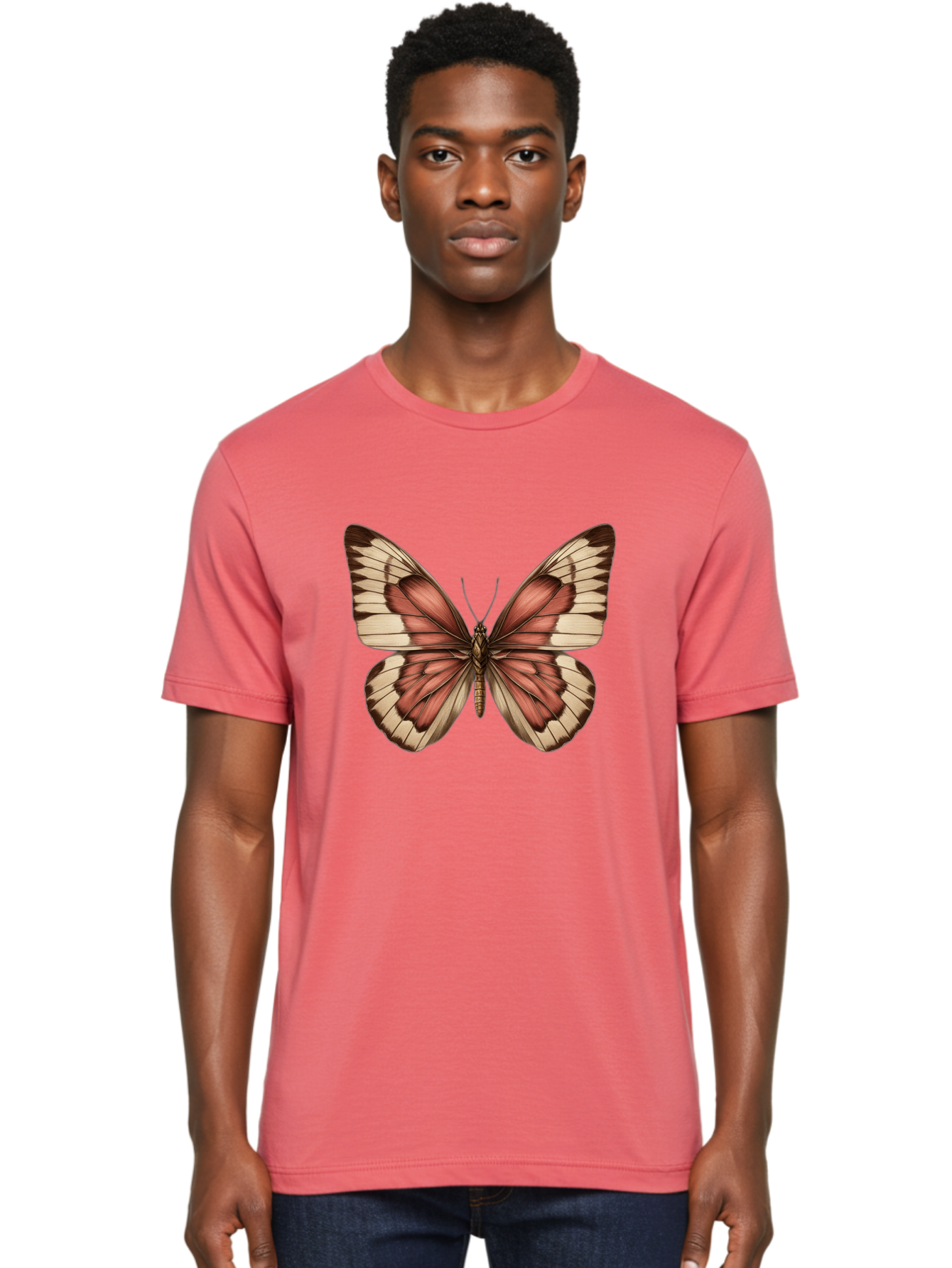 Butterfly Men'S Graphic Tee, 100% Cotton, Comfortable Casual Summer Wear, Machine Washable, Vintage Camera, Old Camera, Antique Camera, Black Camera, Classic Photography, Photography Equipment, Nostalgic Device, Film Camera, Camera Art Bal915