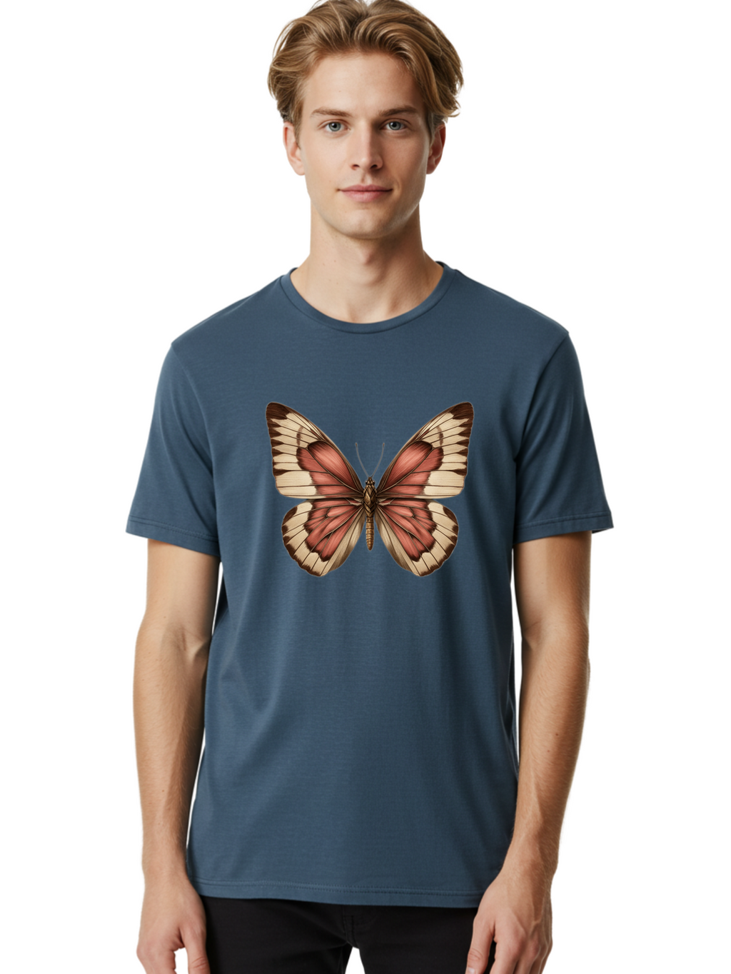 Butterfly Men'S Graphic Tee, 100% Cotton, Comfortable Casual Summer Wear, Machine Washable, Vintage Camera, Old Camera, Antique Camera, Black Camera, Classic Photography, Photography Equipment, Nostalgic Device, Film Camera, Camera Art Bal915
