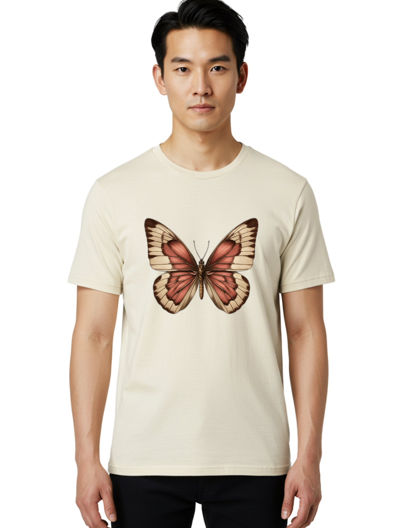 Butterfly Men'S Graphic Tee, 100% Cotton, Comfortable Casual Summer Wear, Machine Washable, Vintage Camera, Old Camera, Antique Camera, Black Camera, Classic Photography, Photography Equipment, Nostalgic Device, Film Camera, Camera Art Bal915